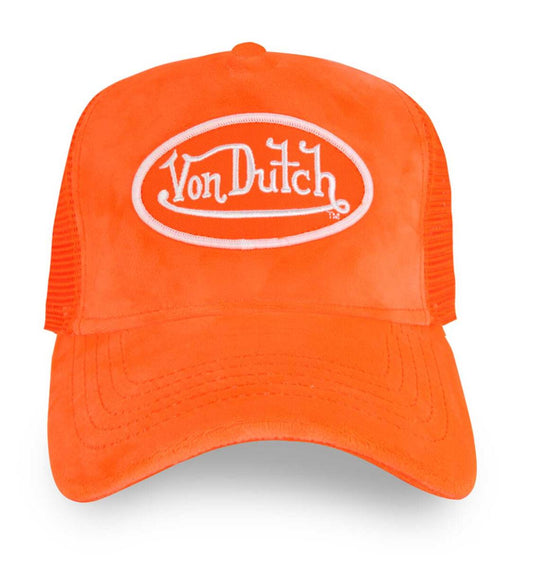 Von Dutch Trucker Hat "VELVET NEON ORANGE"