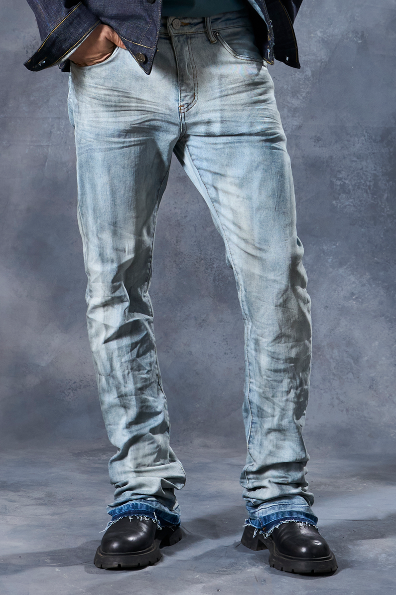 Waimea "industrial Blue" Stacked Jeans