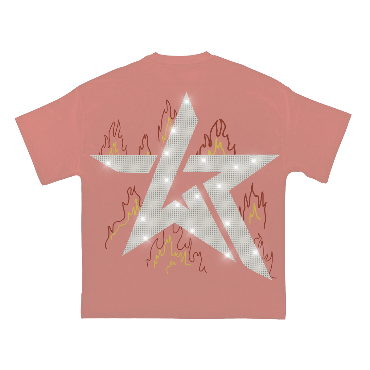 Wknd Riot "NO FEAR PEACH W/ RHINESTONE"