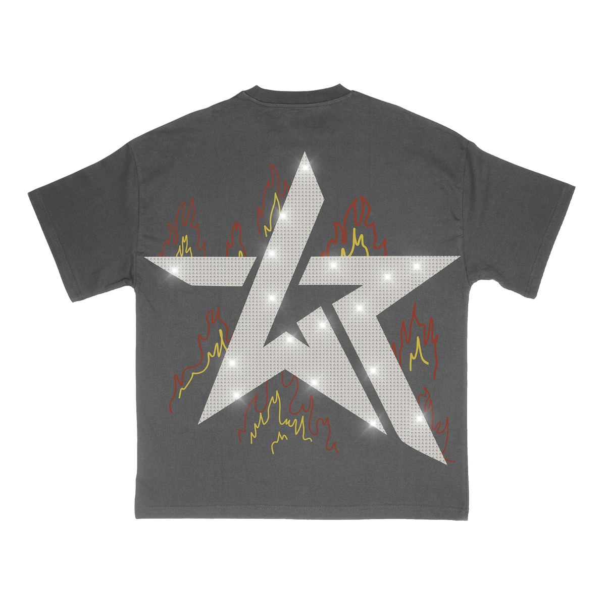 Wknd Riot "NO FEAR GREY W/ RHINESTONE"