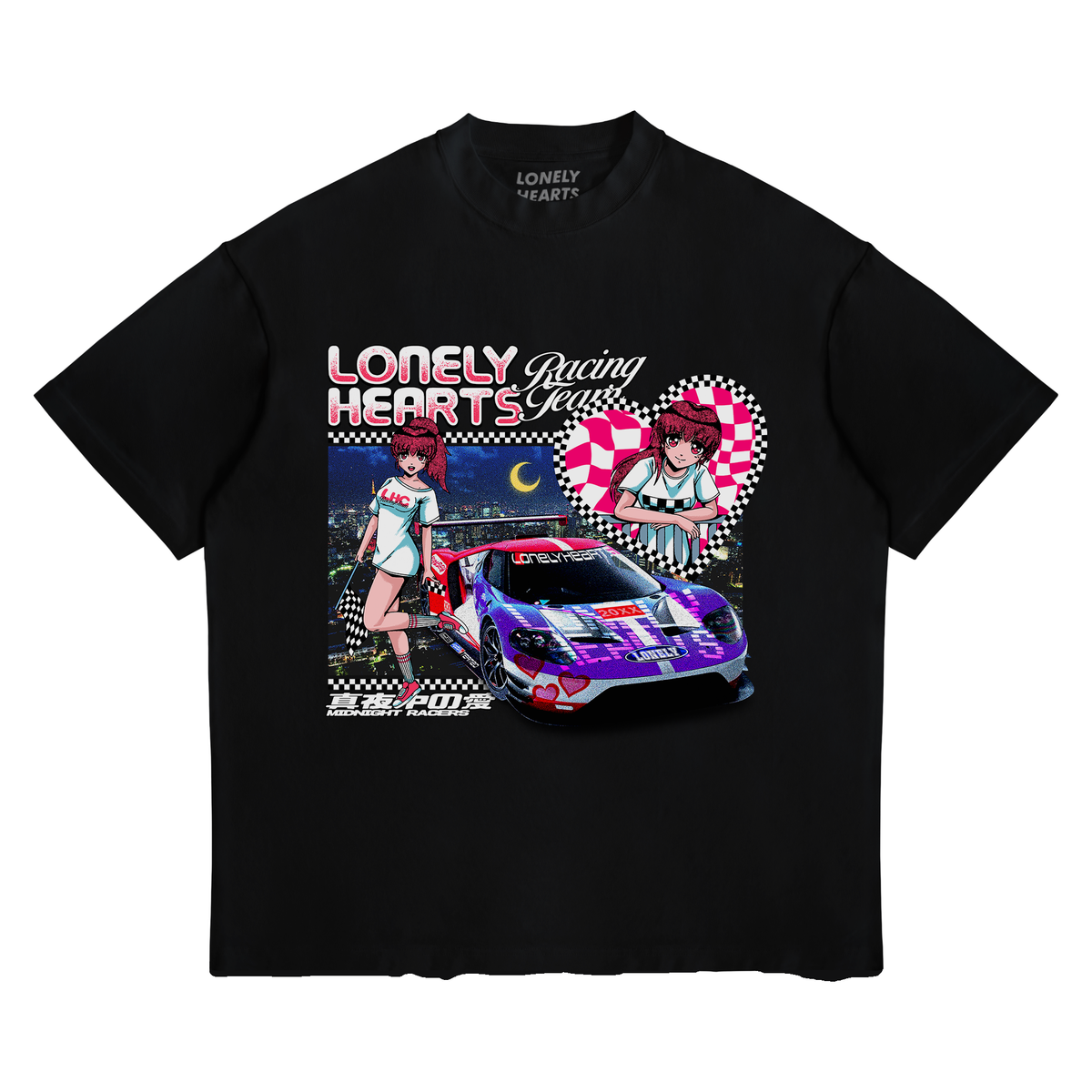 Lonely Hearts Club "Midnight Racers Cropped" Premium T-Shirt
