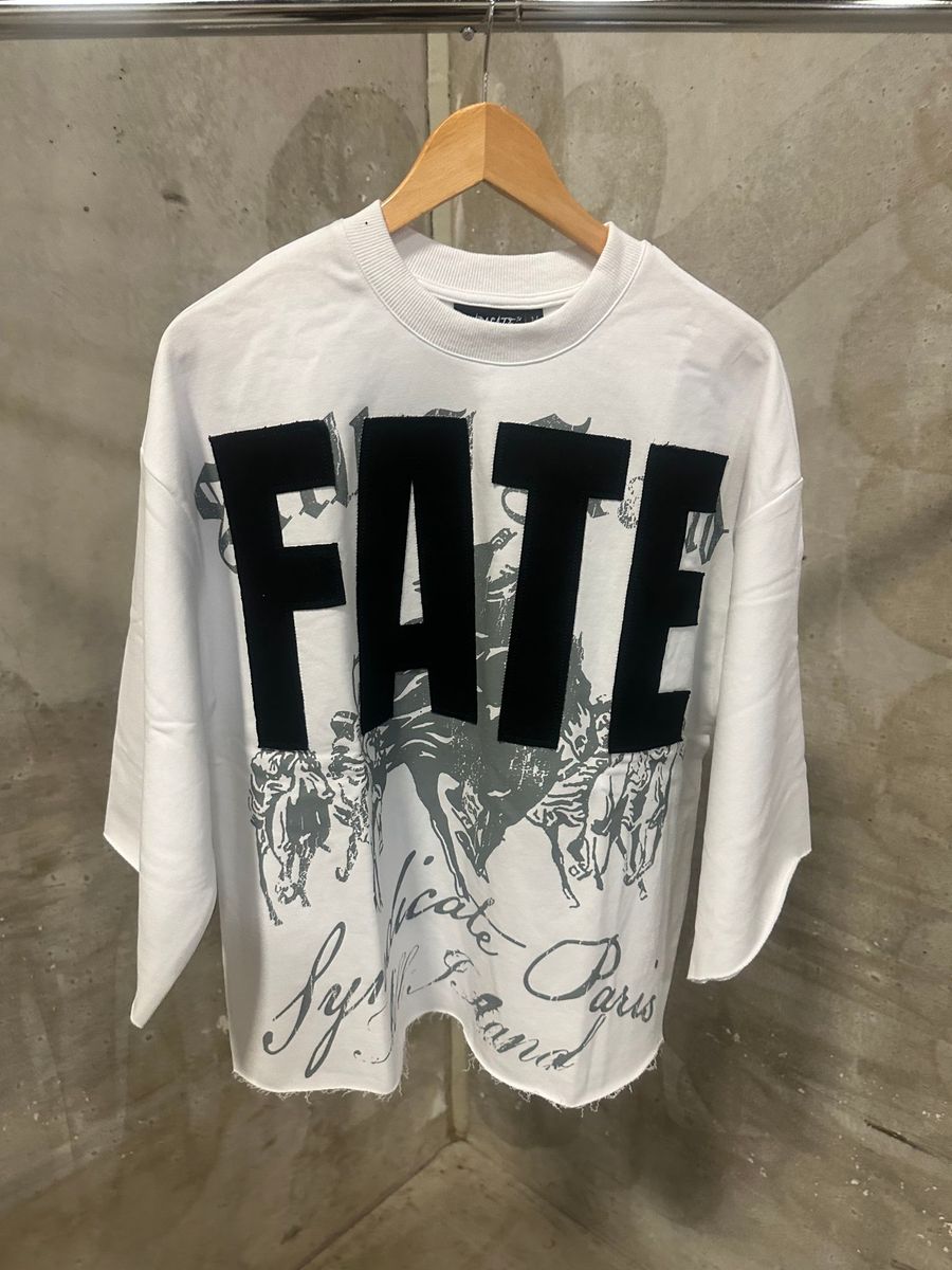 The Syndicate "FATE" CROP TEE WHITE