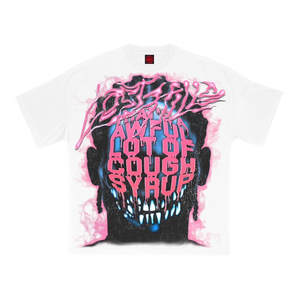 Lost In The Hills x Cough Syrup "Pink Dred Head" TSHIRT LHALOCS003