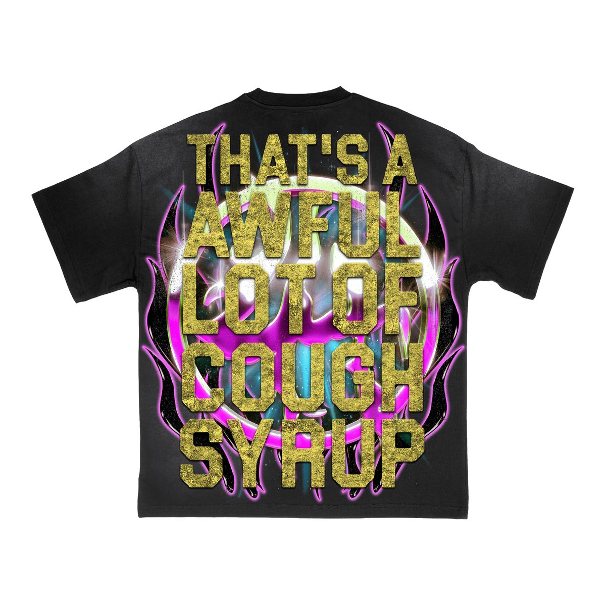 Lost In The Hills x Cough Syrup "Black Skull Syrup" TSHIRT
