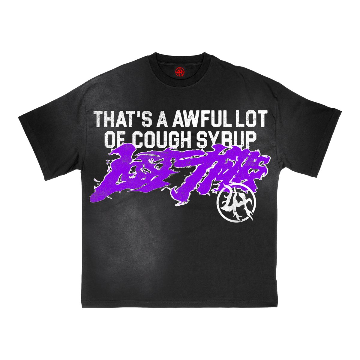 Lost In The Hills x Cough Syrup "Black Logo Tee" LHALOCS001