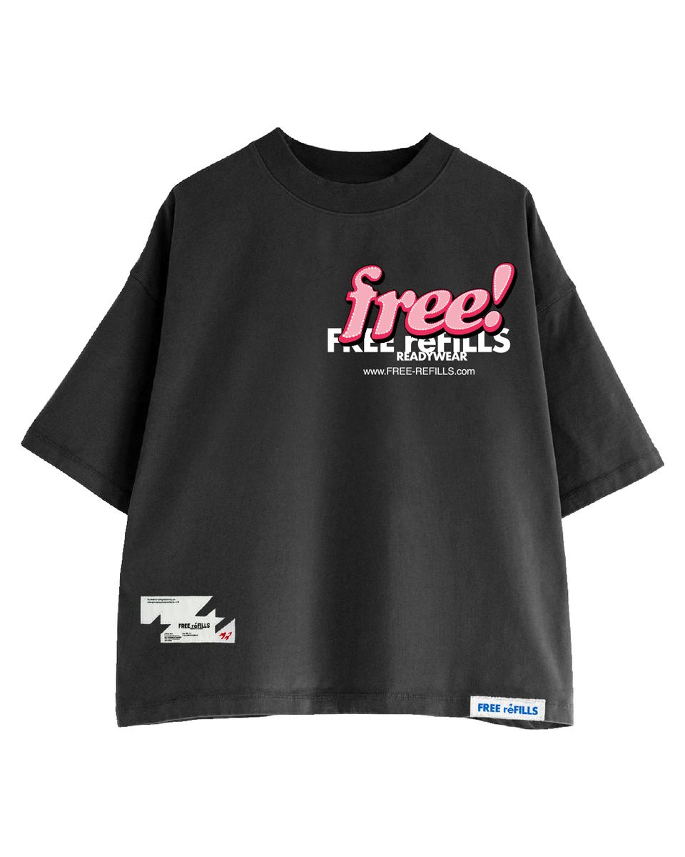 Free Refills “TABLOID TEE" (Black)
