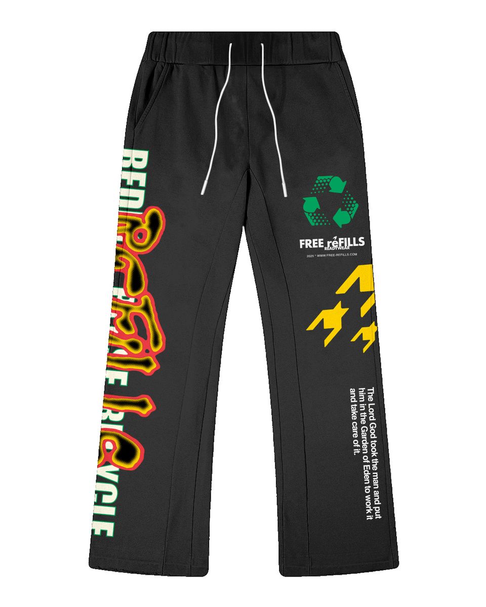 Free Refills “Recycle" Sweatpants (Black)