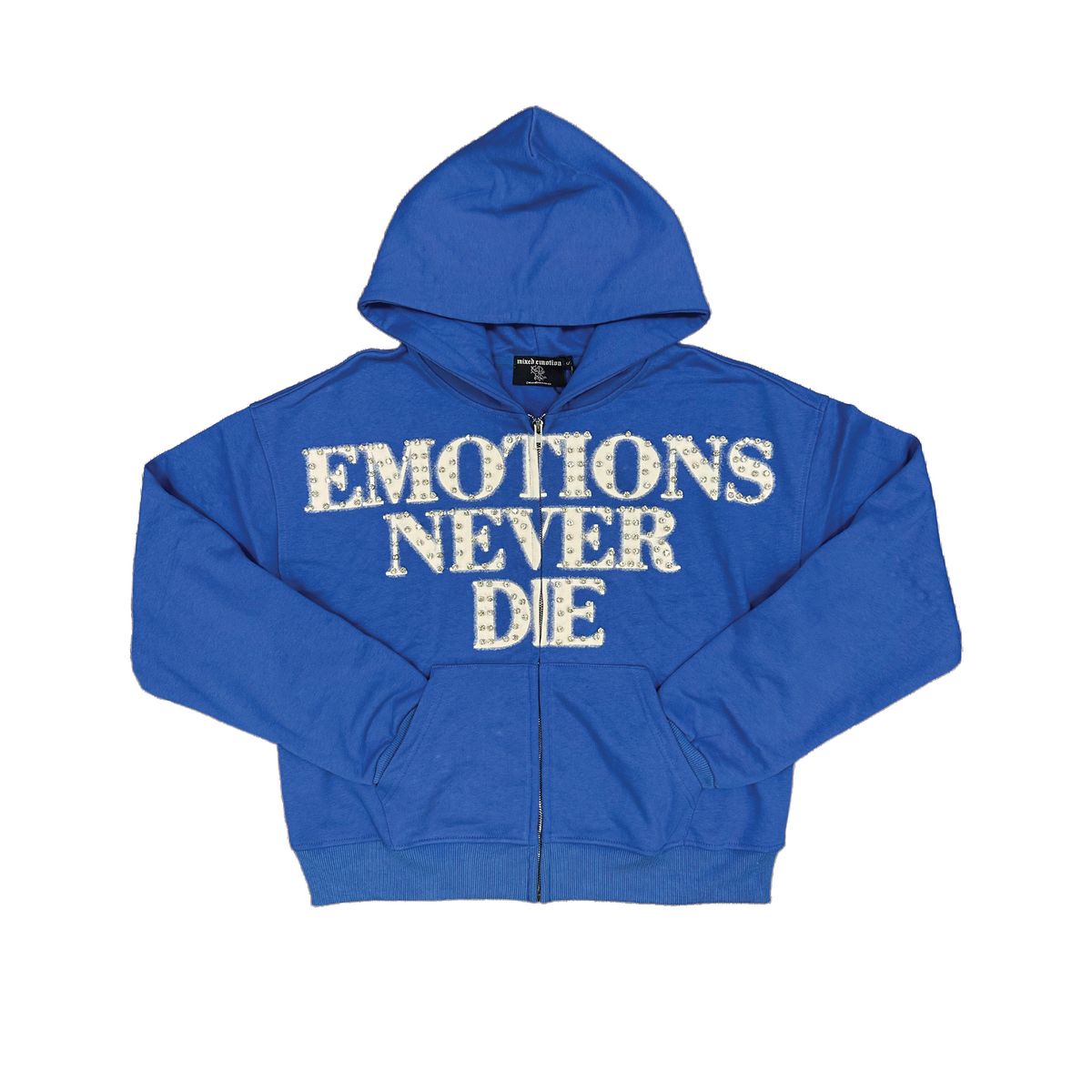 Mixed Emotion “Rhinestone” Hoodie (Blue)
