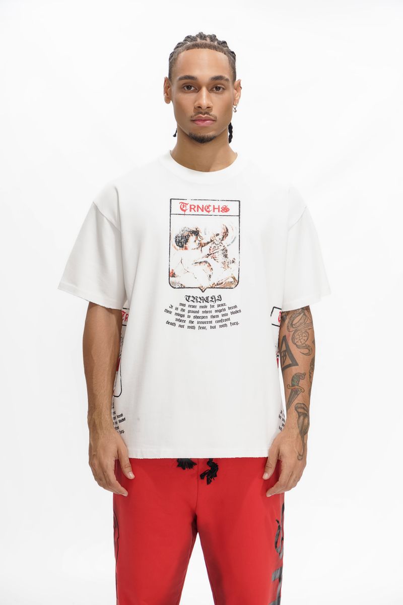 Trnchs “Militant Gothic" White Tee