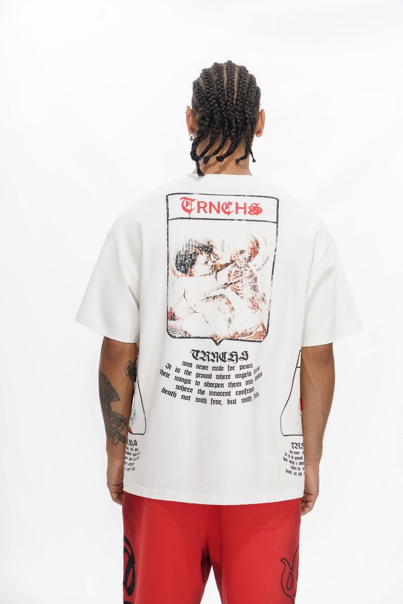 Trnchs “Militant Gothic" White Tee