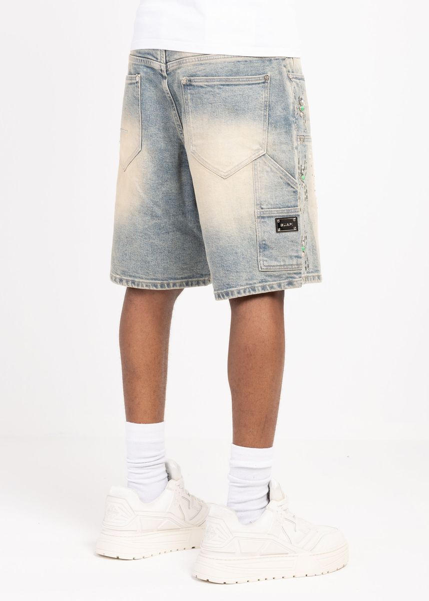 Guapi “Emerald Spider Denim Shorts