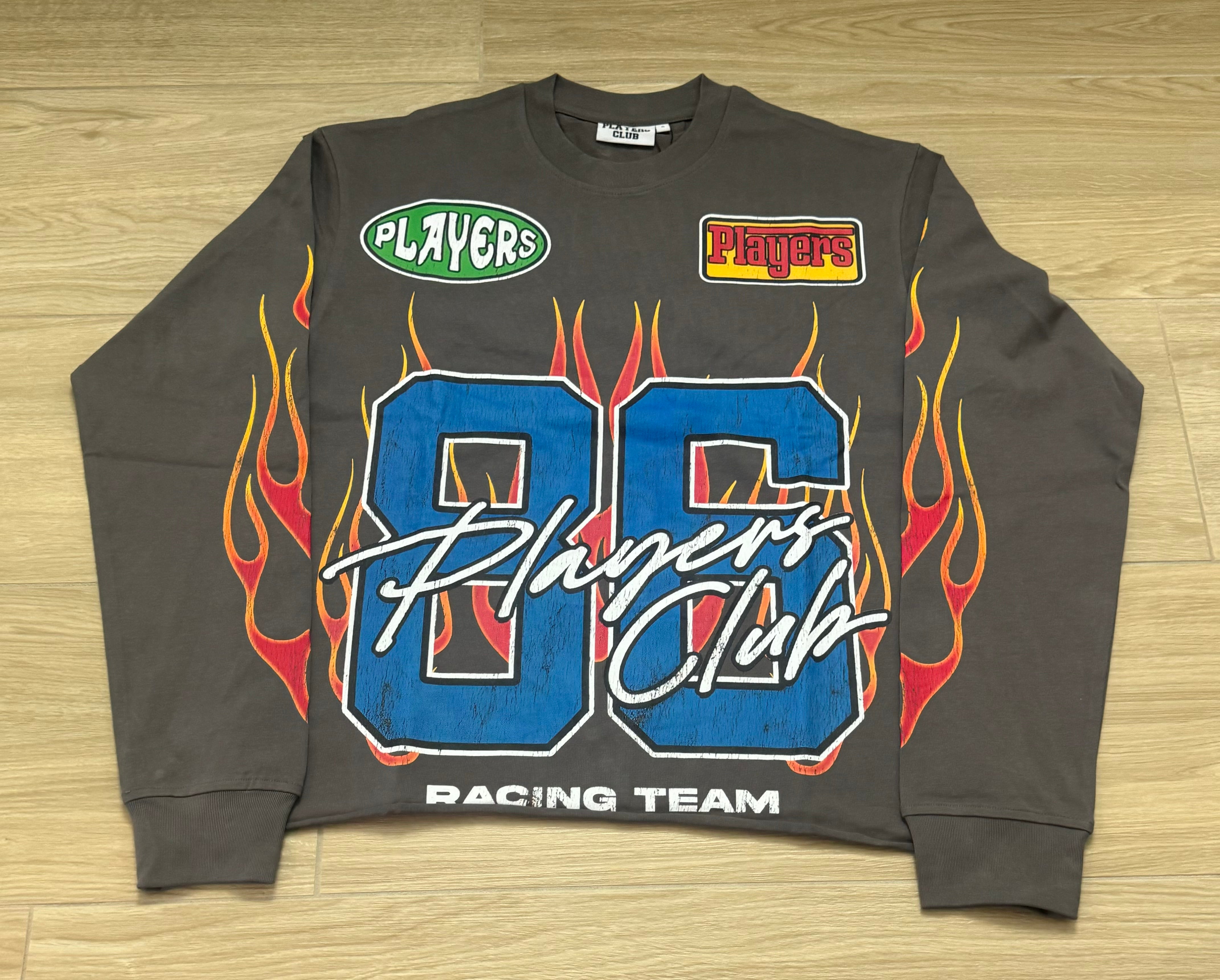 Player's Club "Racing Team" (Grey Cropped Longsleeve)