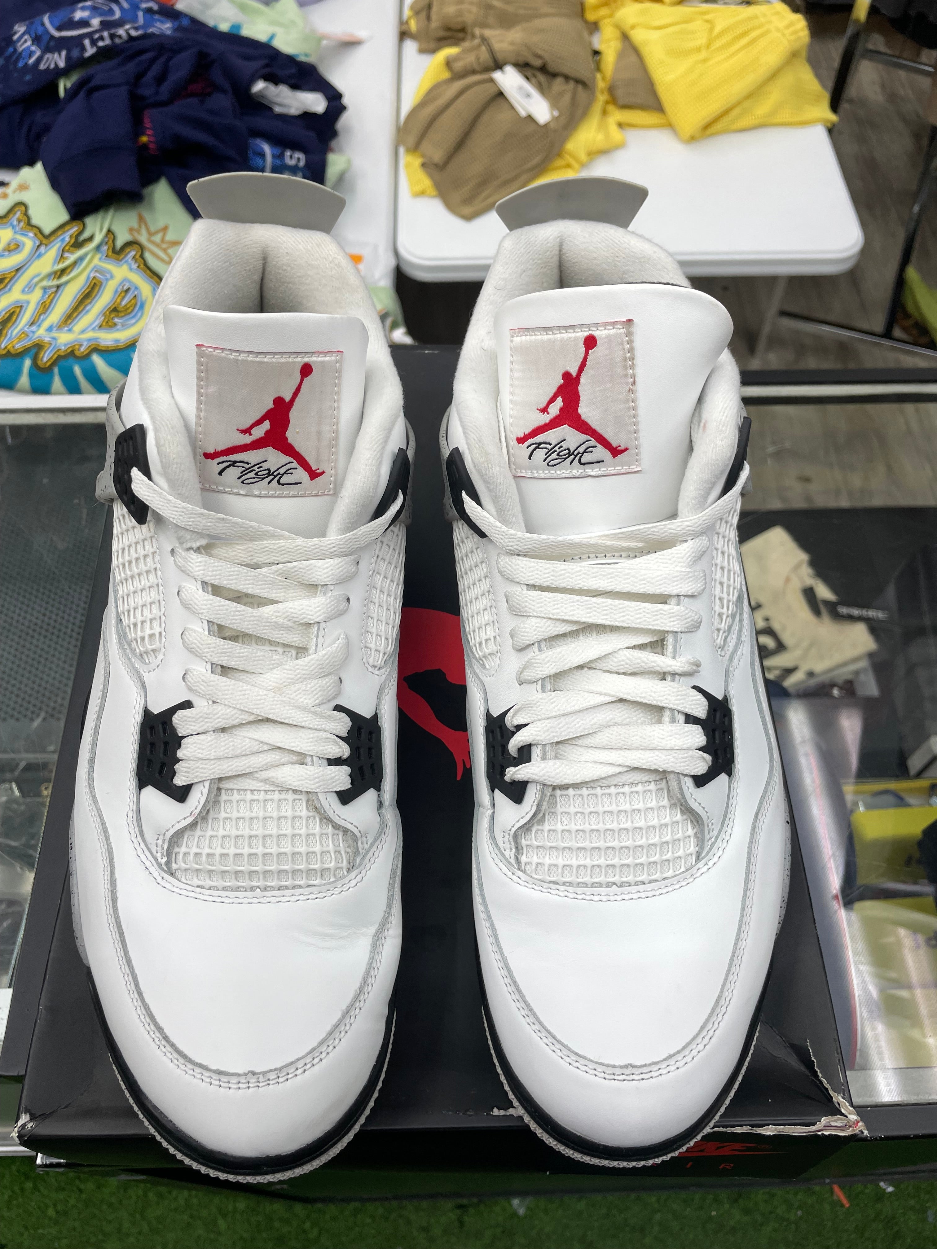 Air Jordan Retro 4 “White Cement” *Size 15 Preowned*