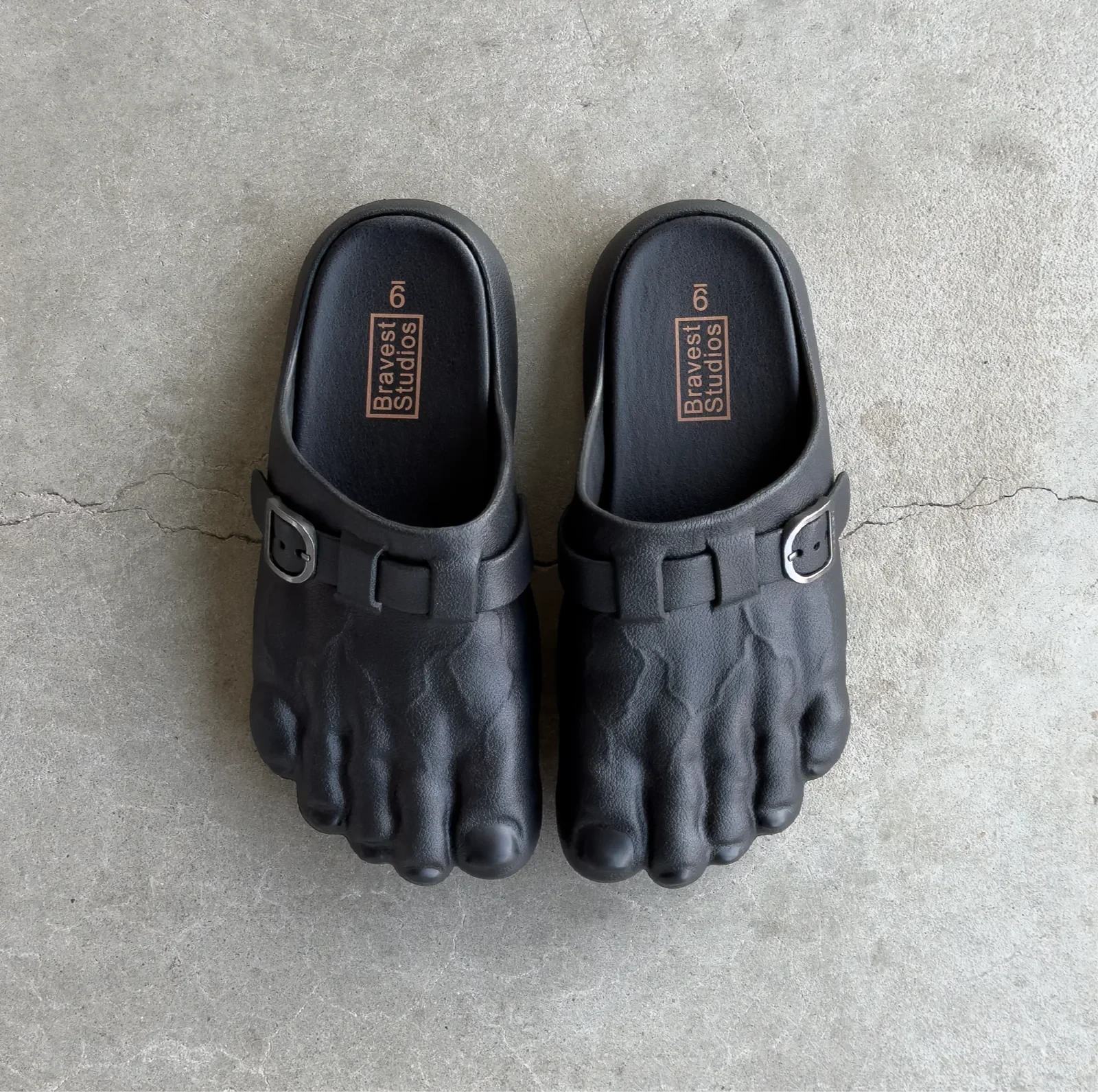 Bravest Studios “Foot Clog Black” Slides