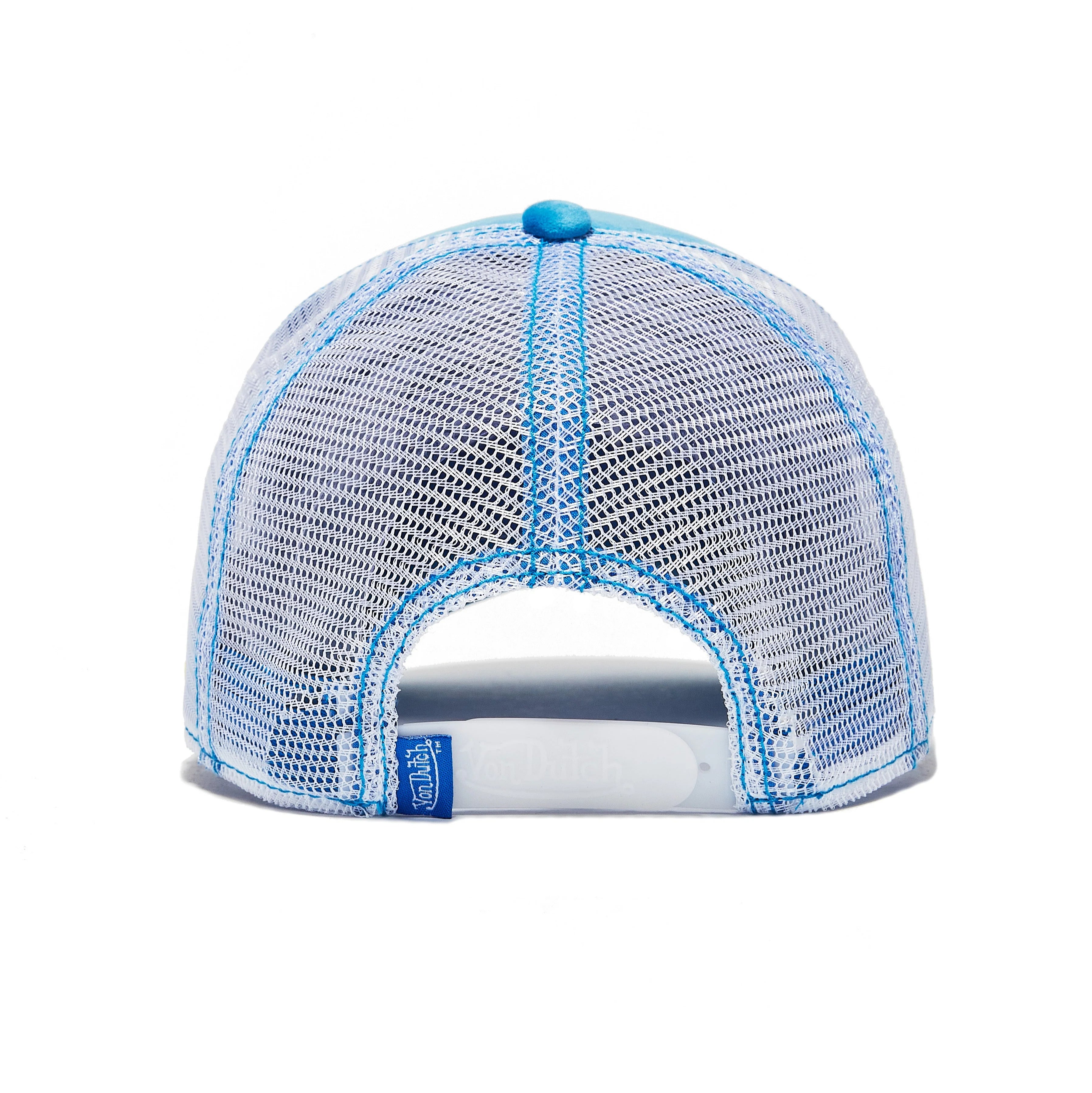 Von Dutch "Baby Blue & White Suede Trucker Hat 442"