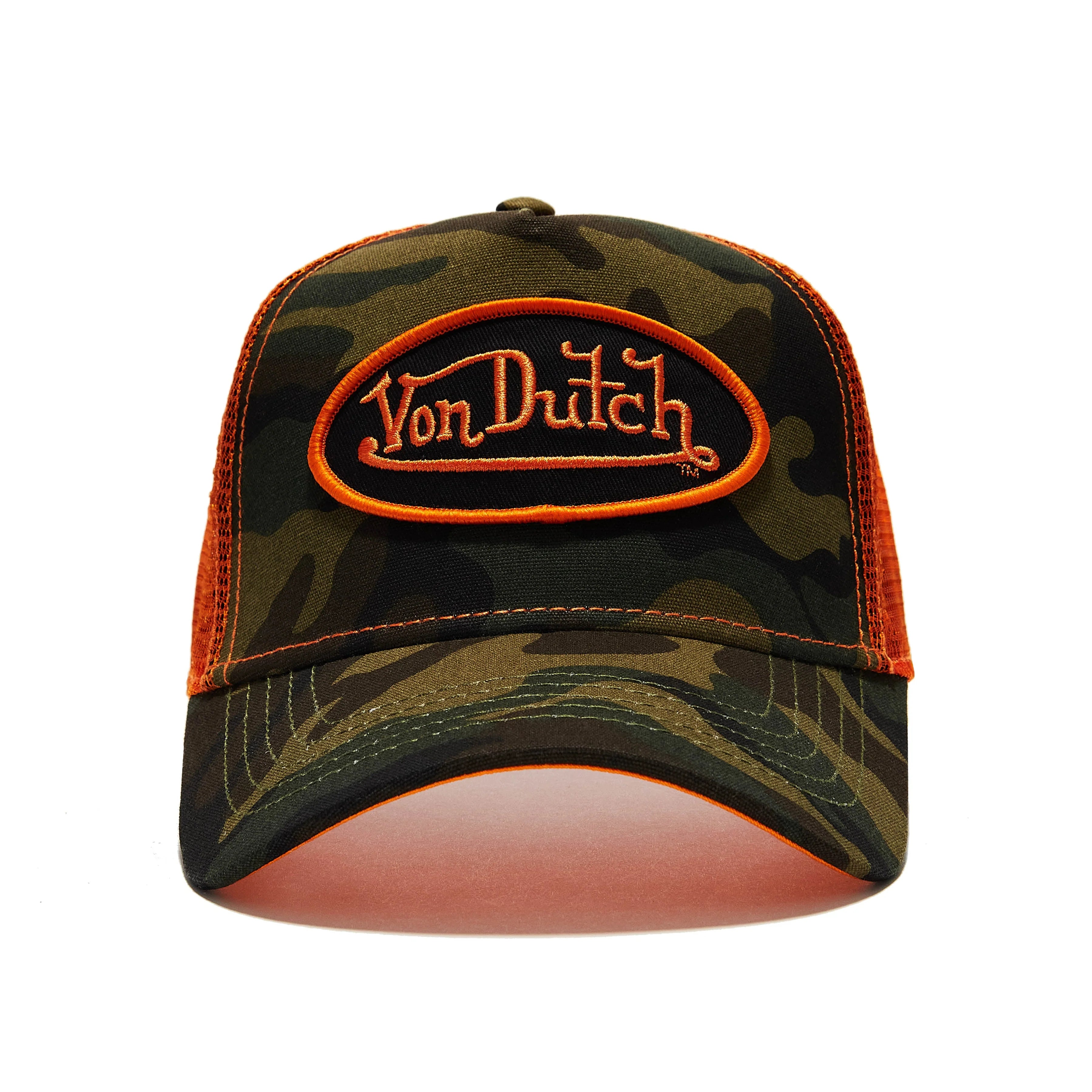 Von Dutch "Orange Camo Trucker Hat"