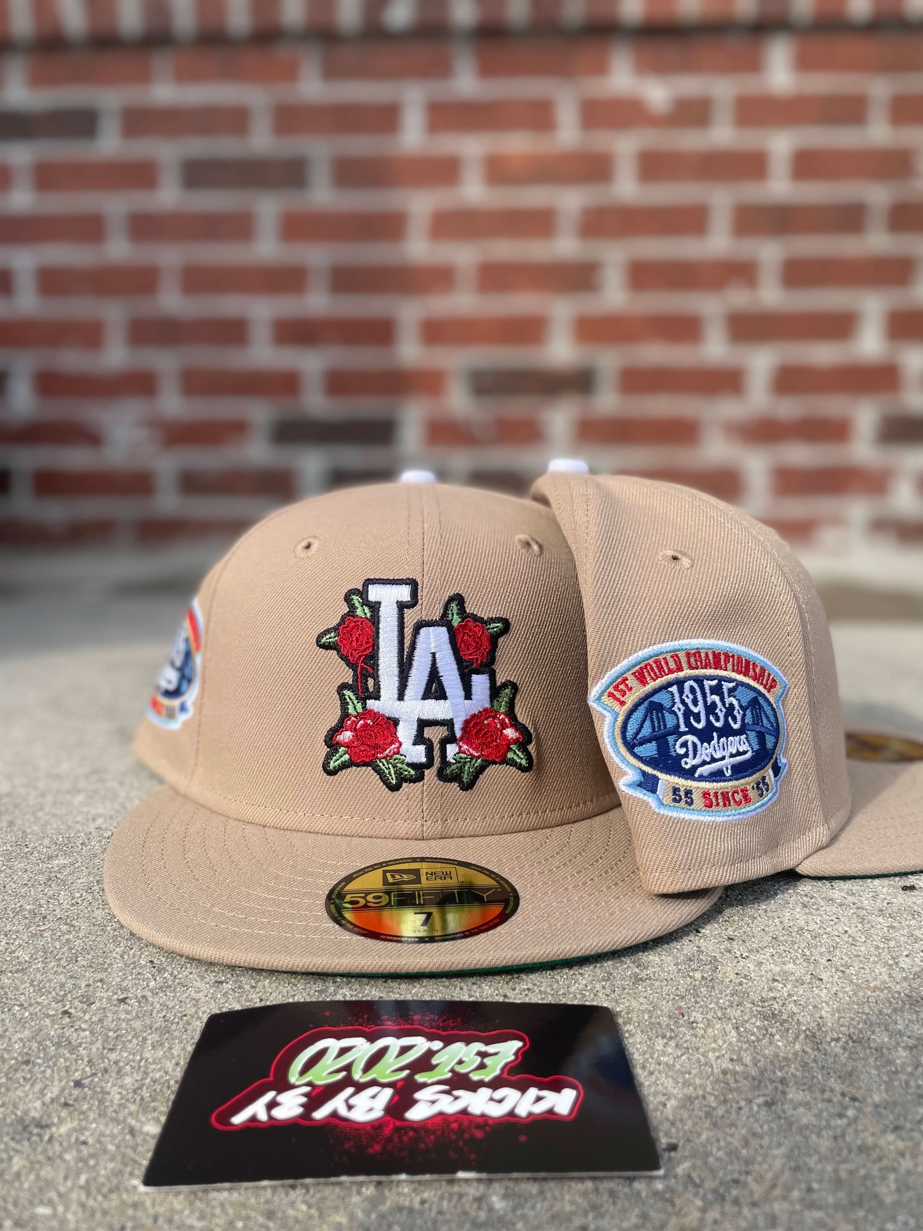 New Era 59 FIFTY Fitted "Los Angeles Dodgers" Cream/Red Flower