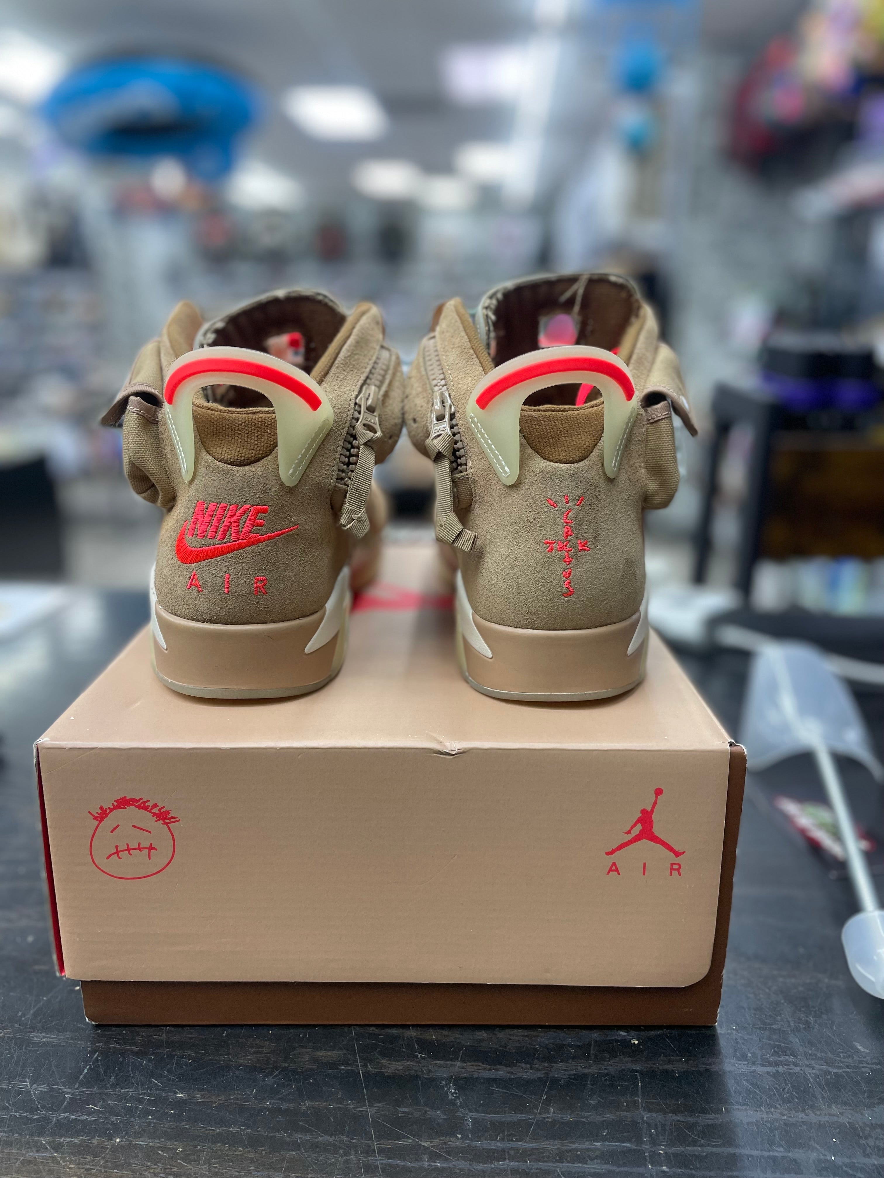 Air Jordan Retro 6 x Travis Scott "British Kaki" *Size 10.5 Preowned*