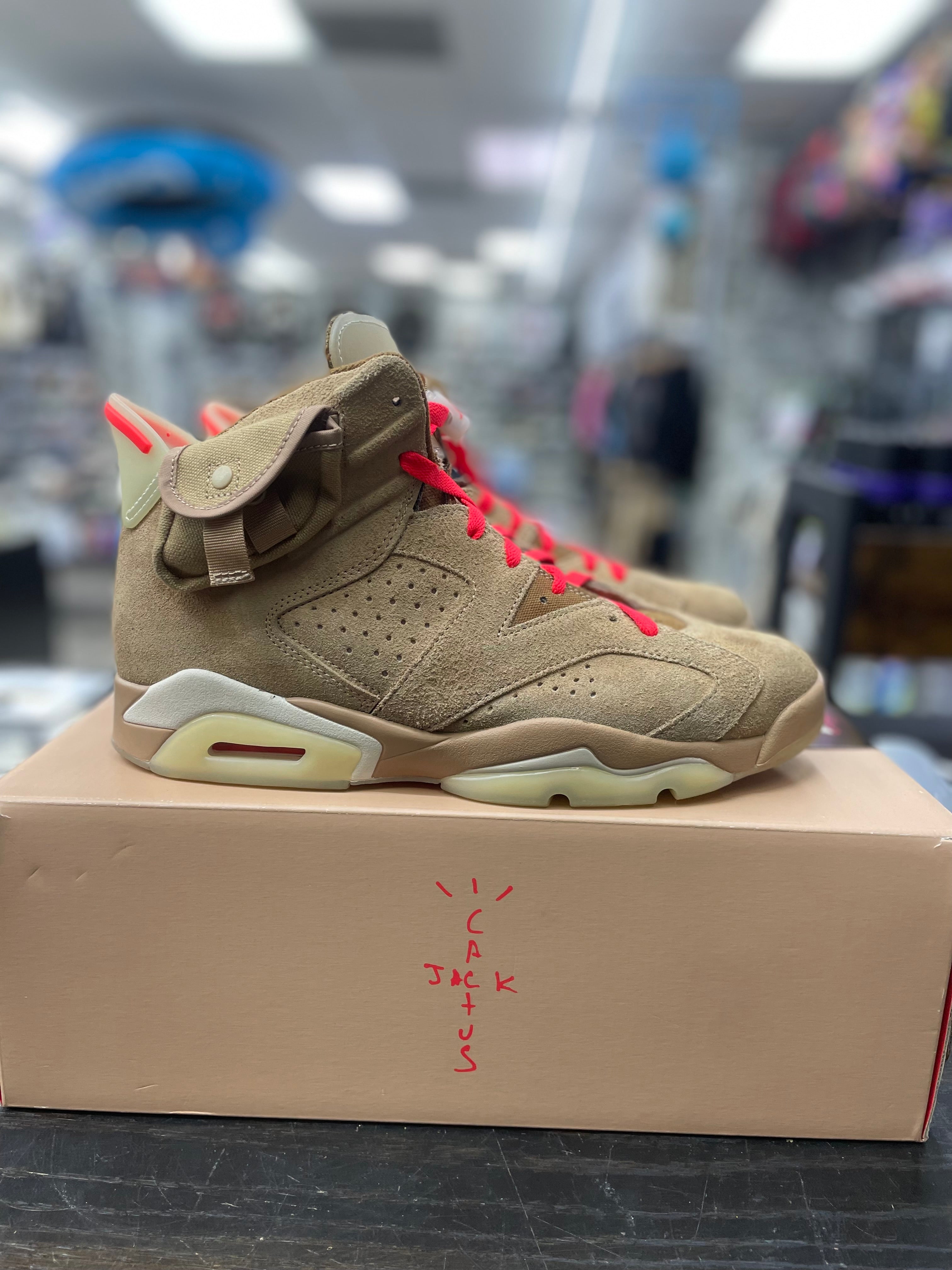 Air Jordan Retro 6 x Travis Scott "British Kaki" *Size 10.5 Preowned*