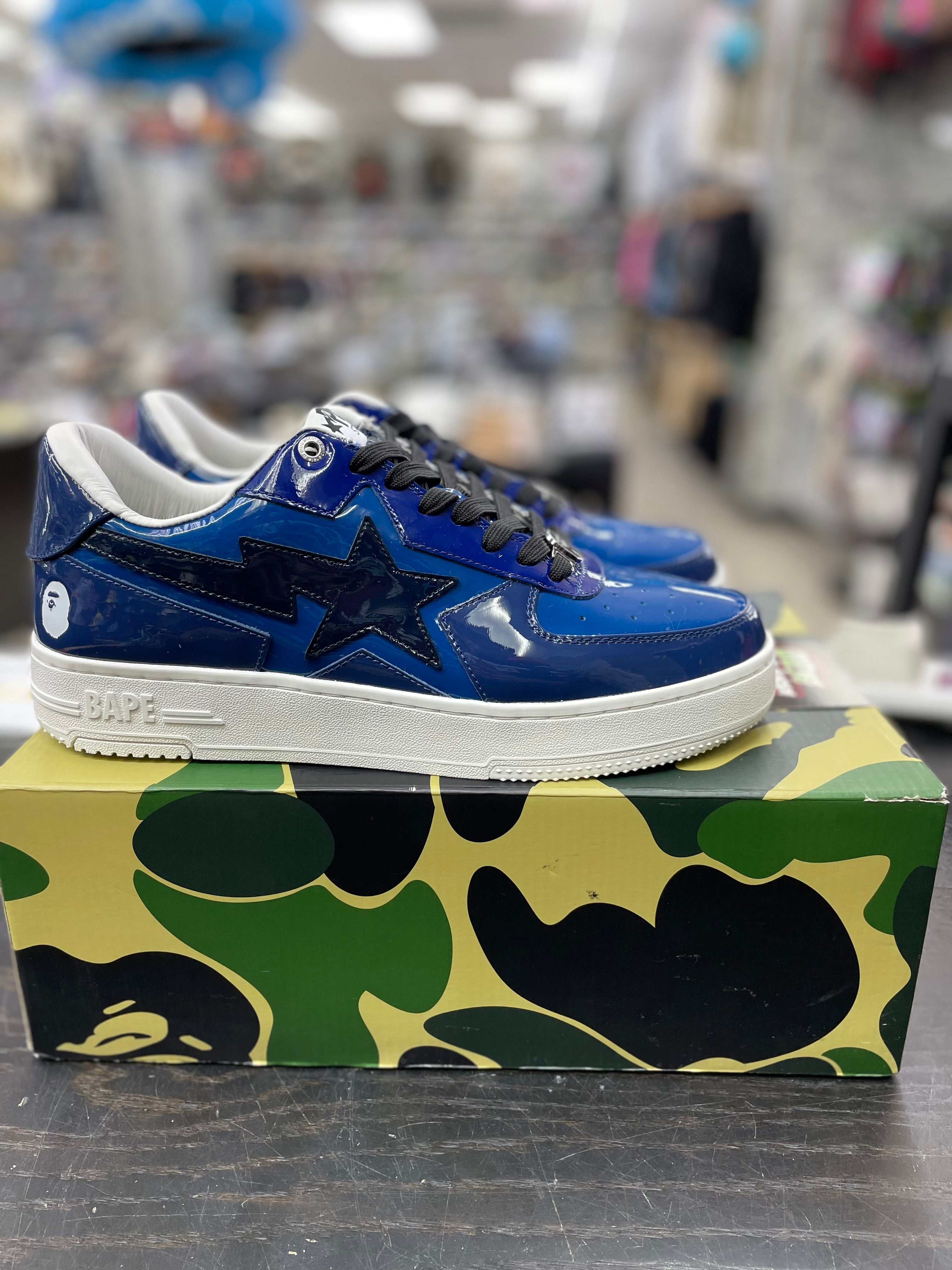 A Bathing Ape Bape Sta Icon "M2 Navy" *Size 11 Preowned*
