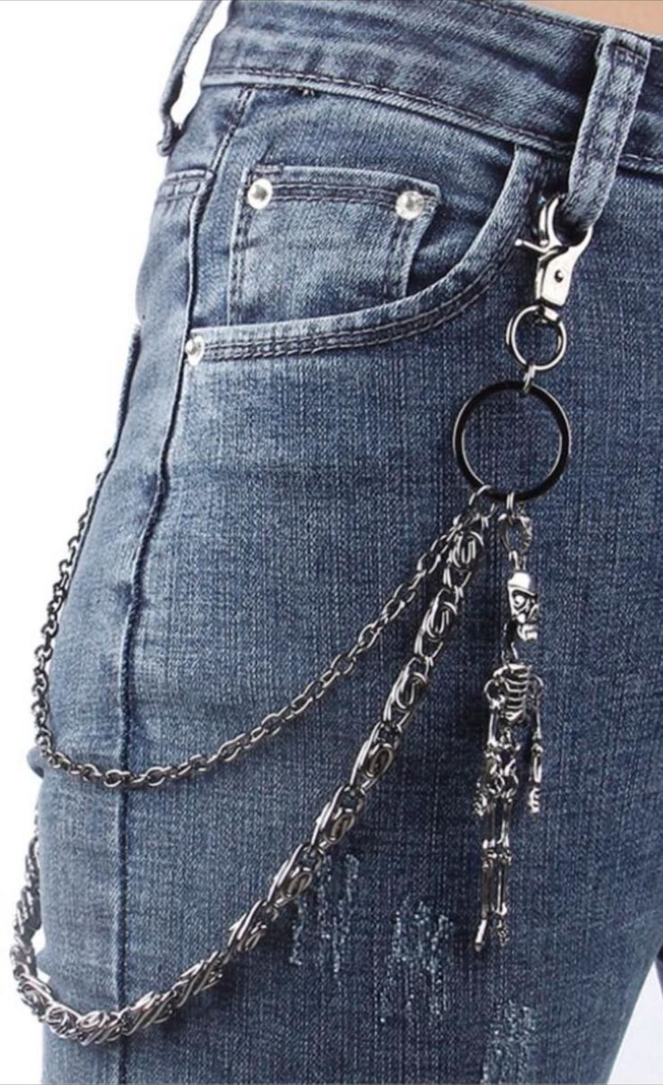 HANGING SKELTON WALLET CHAIN