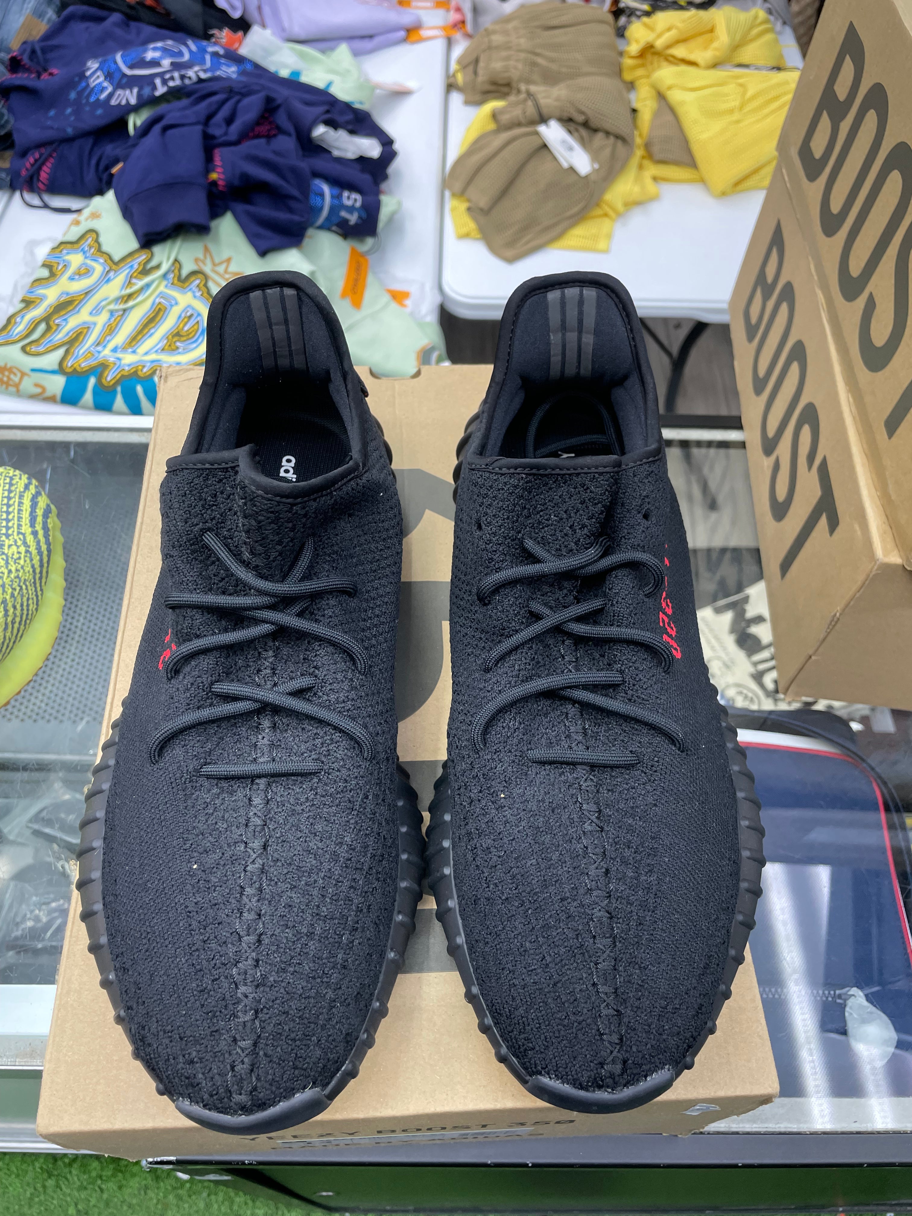 Yeezy Boost 350 “Black Red” *Size 14 Preowned*
