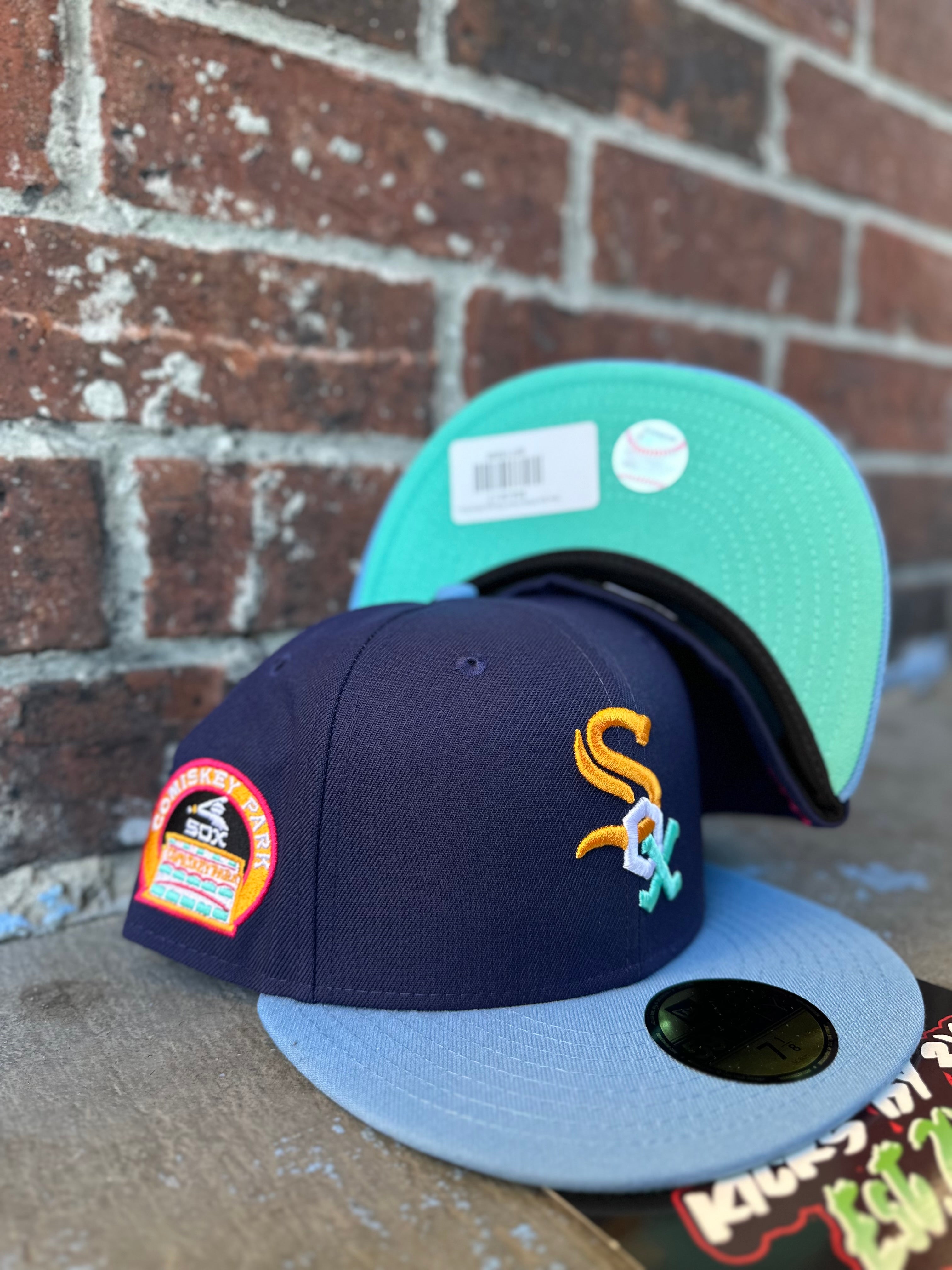 New Era 59Fifty Fitted "Chicago White Sox" Comiskey Park Baby Blue/Navy