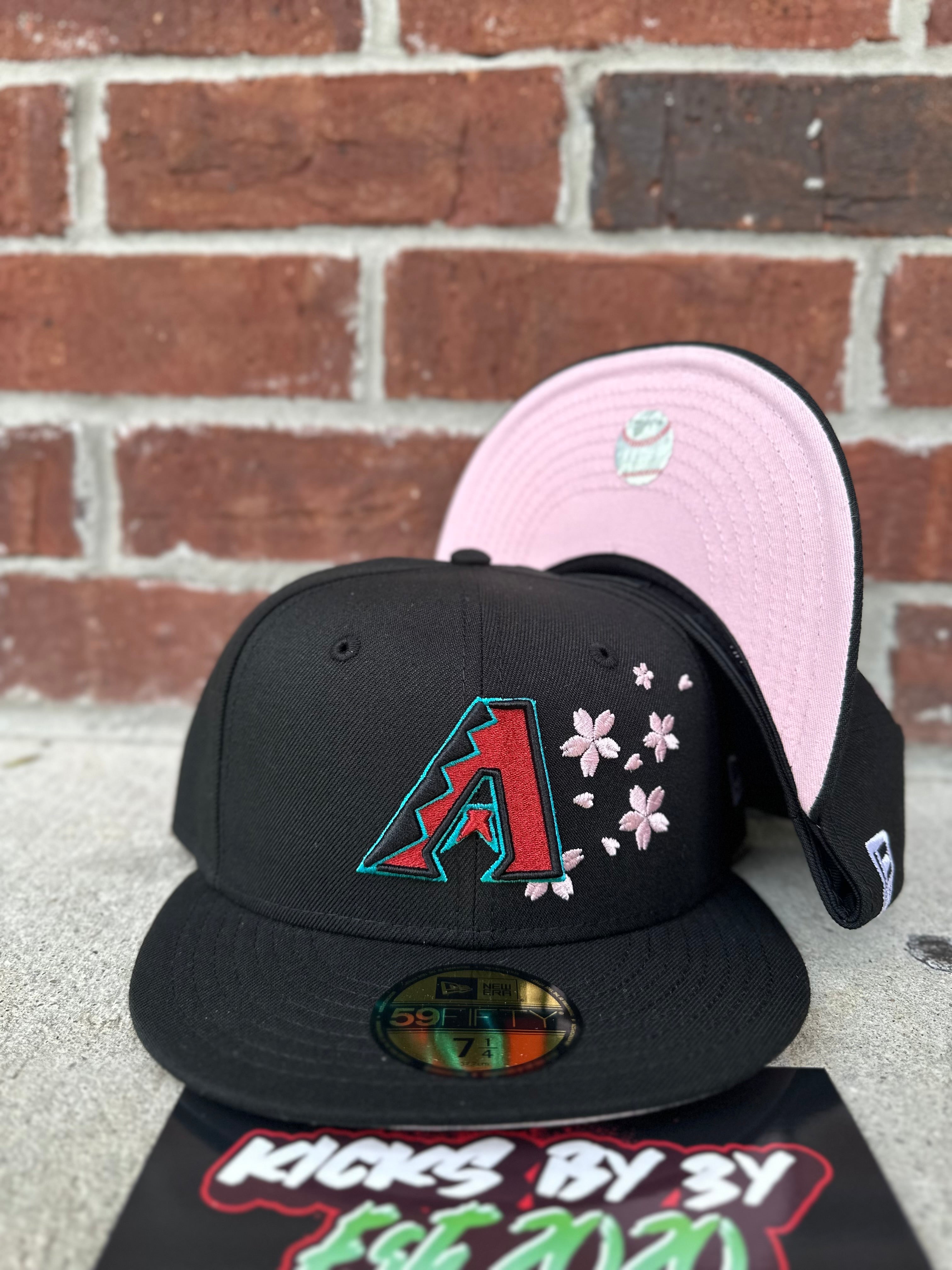 New Era 59 FIFTY Fitted "ARIZONA DIAMOND BACKS" PINK FLOWER/BRIM