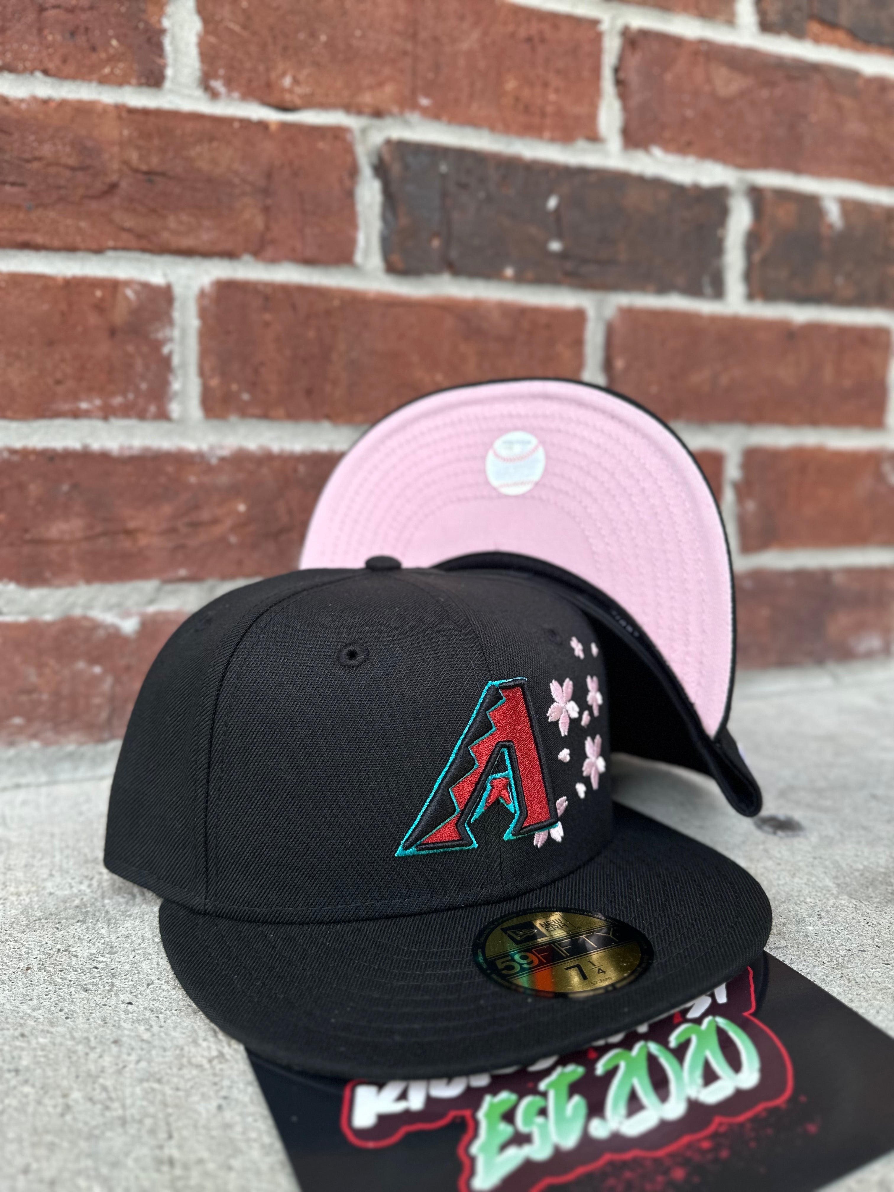 New Era 59 FIFTY Fitted "ARIZONA DIAMOND BACKS" PINK FLOWER/BRIM