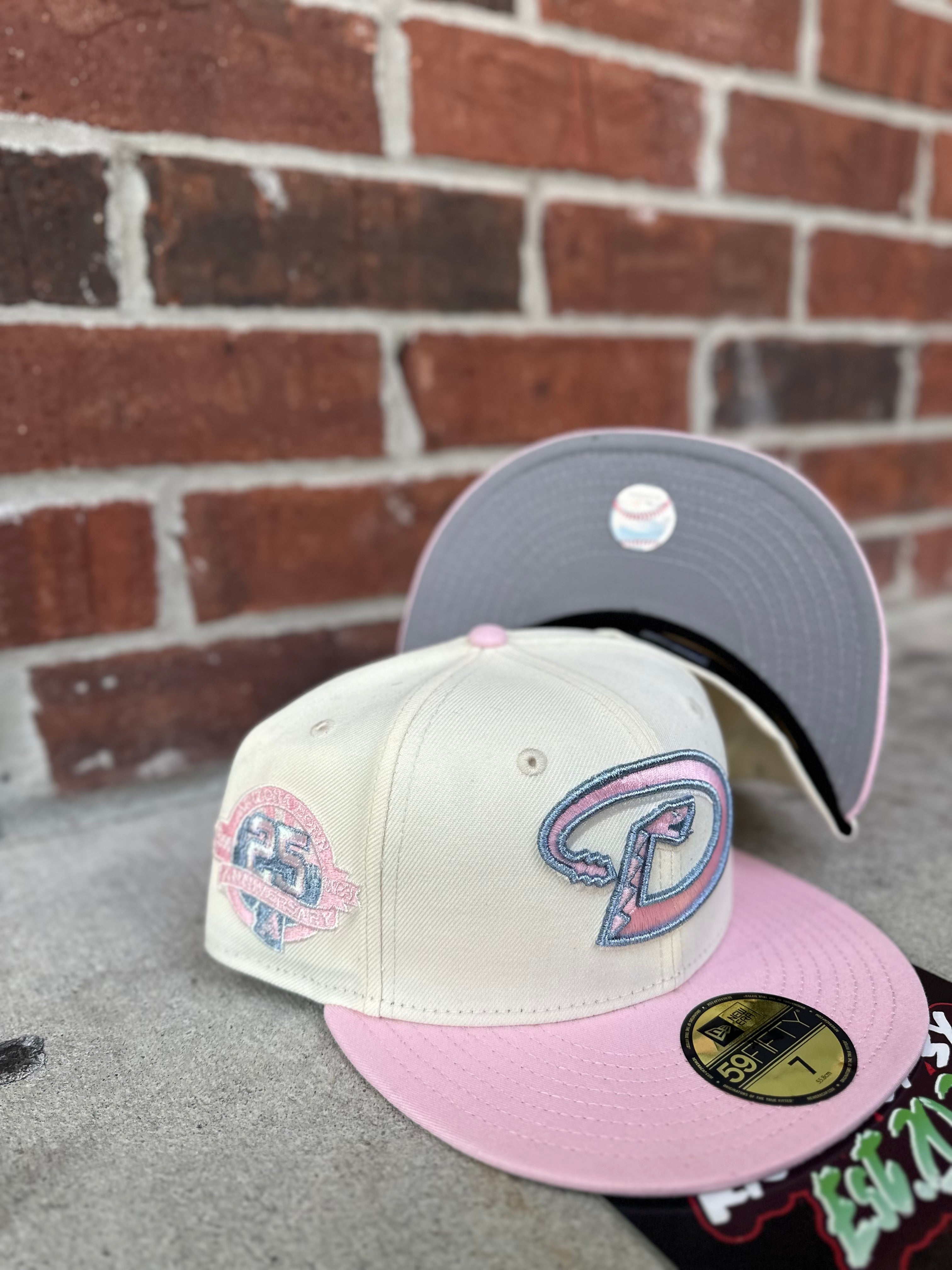 New Era 59 FIFTY Fitted "ARIZONA DIAMONDBACKS " 25th Anniversary PINK/BABY BLUE