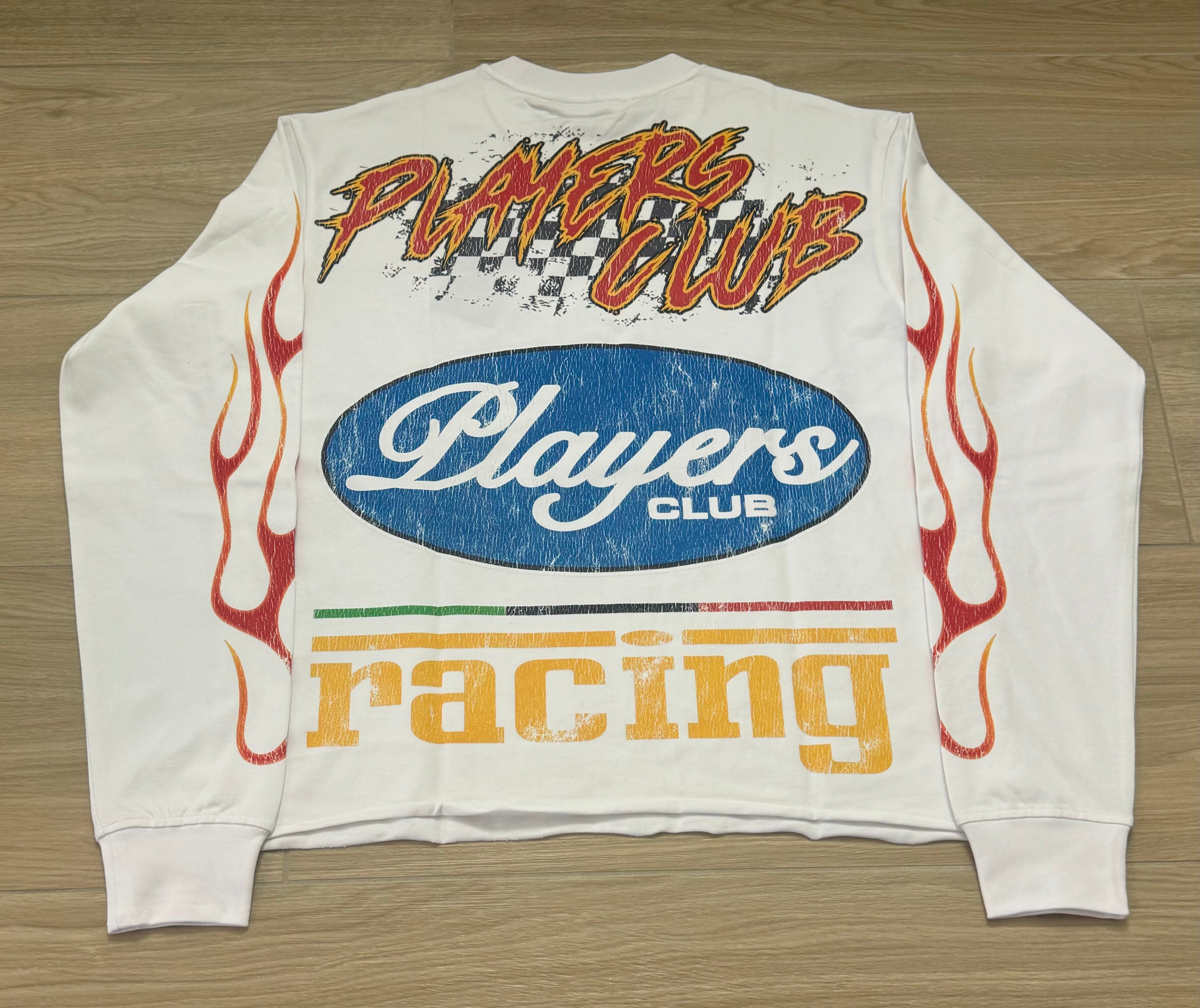 Player's Club "Racing Team" (White Cropped Longsleeve)