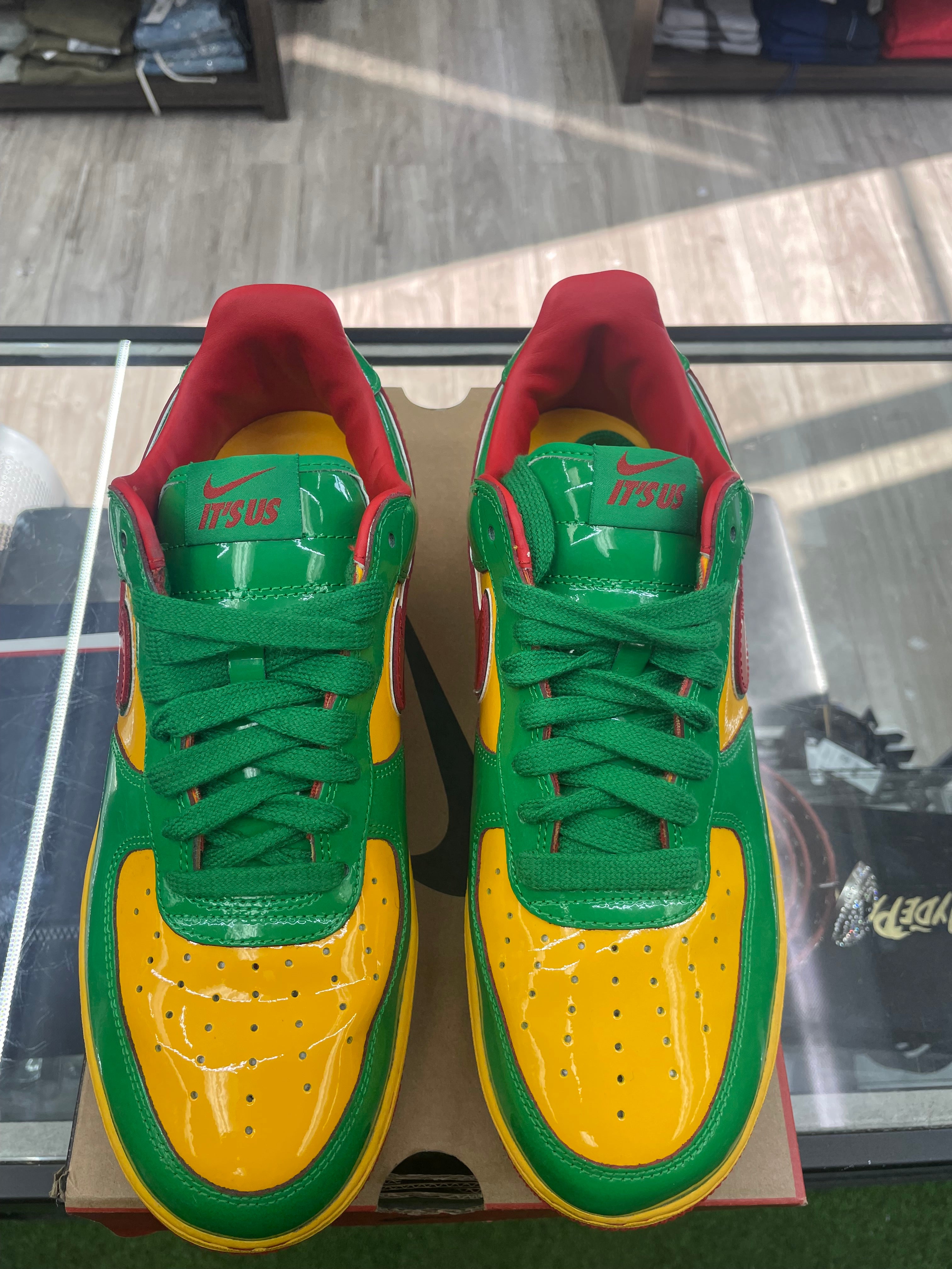 Nike Air Force 1 Low “Lil Yachtt Concrete Boys Lucky Green” *Size 10.5 Preowned* Worn One Time