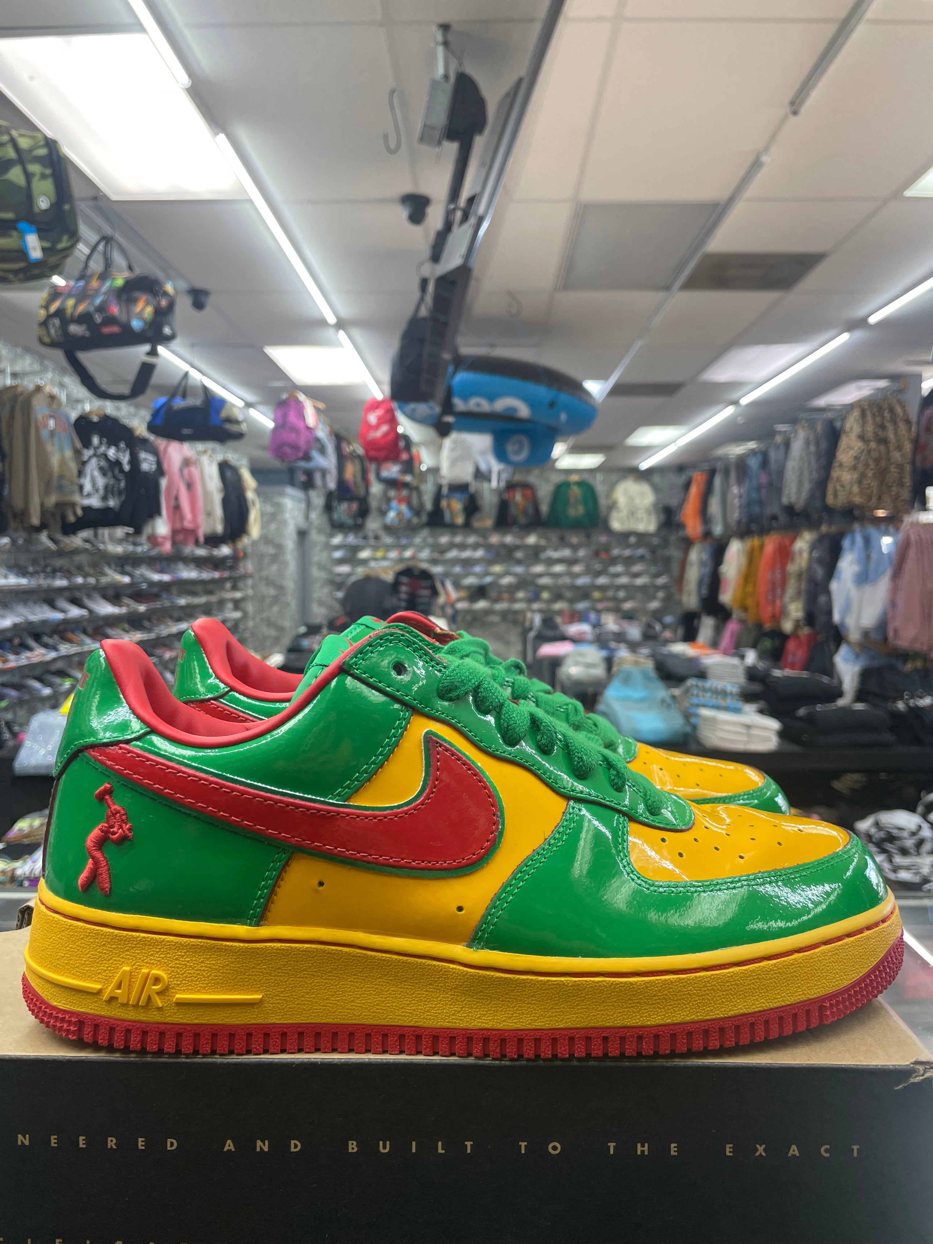 Nike Air Force 1 Low “Lil Yachtt Concrete Boys Lucky Green” *Size 10.5 Preowned* Worn One Time