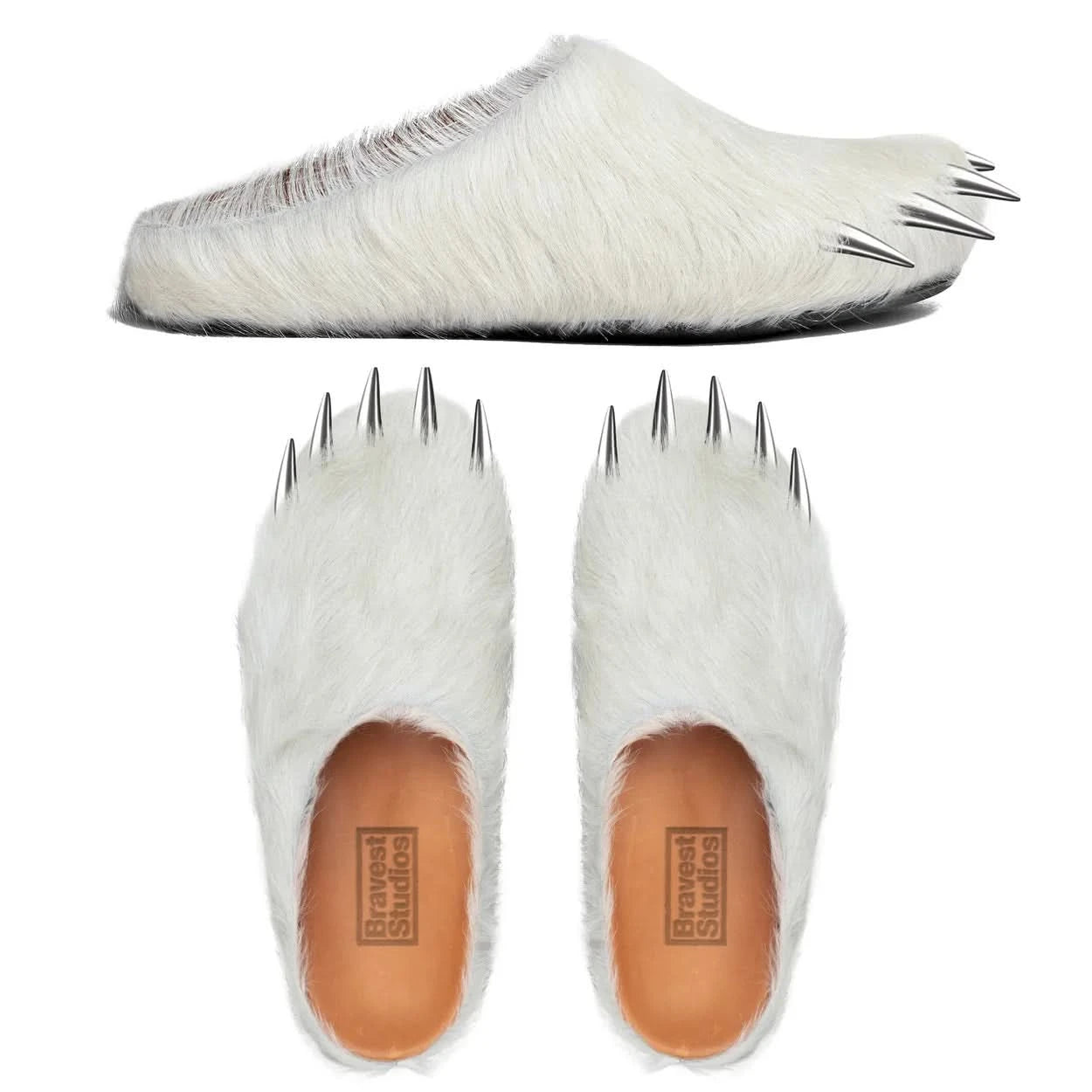 Bravest Studios “White Bear Claw Mules"