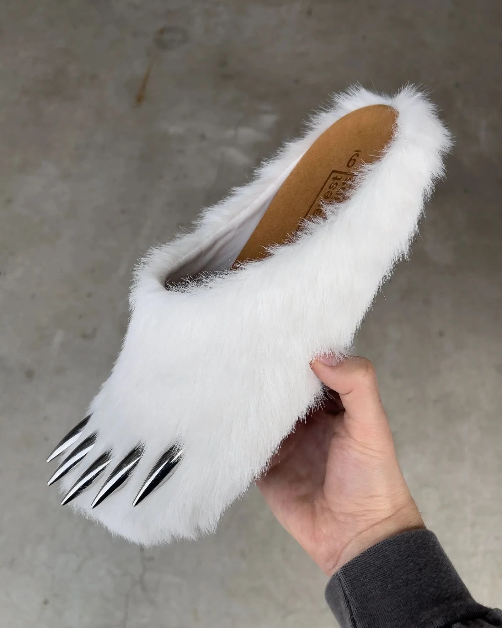 Bravest Studios “White Bear Claw Mules"