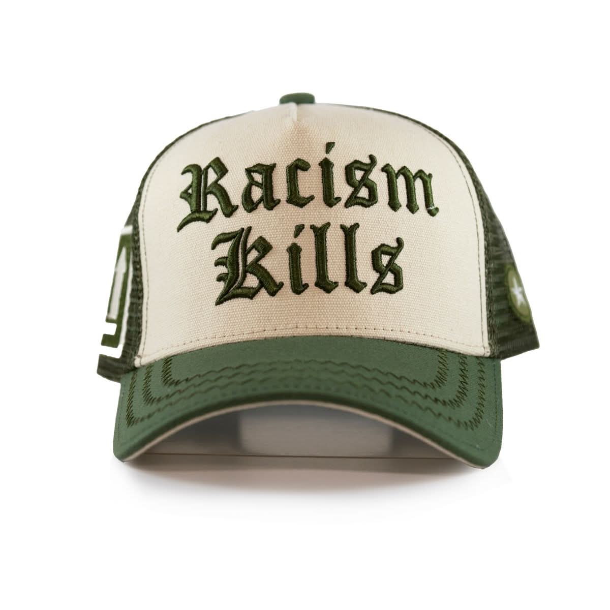 Gold Star “Racism Kills ” Hat (Olive Green)