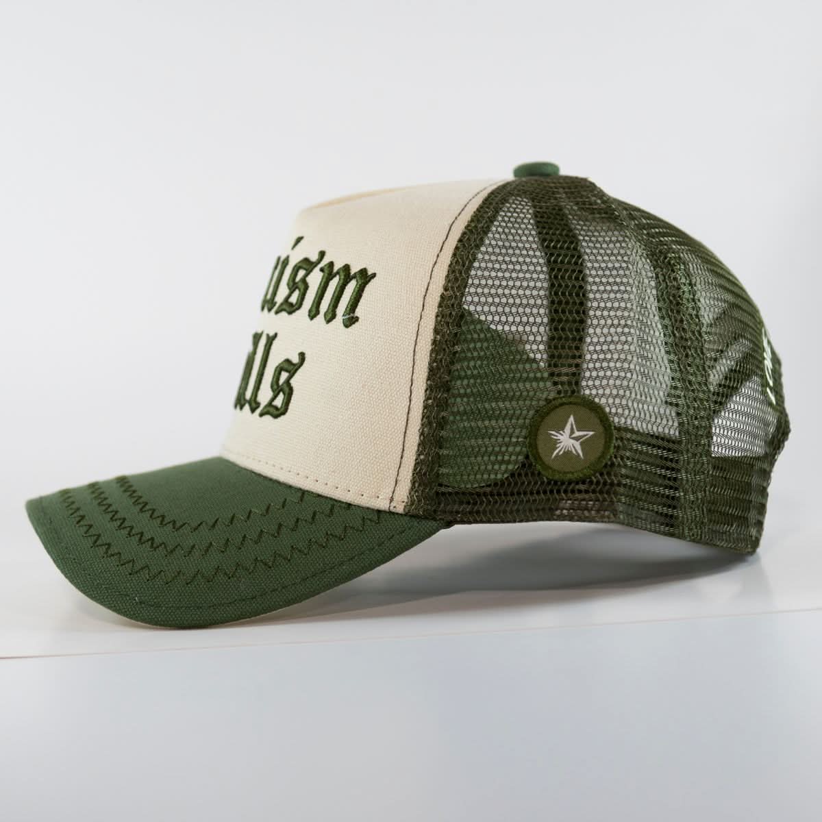Gold Star “Racism Kills ” Hat (Olive Green)