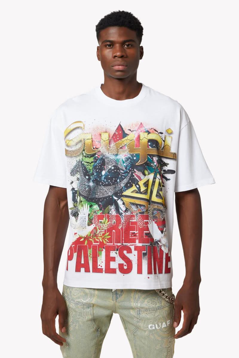 Guapi “Free Palestine” Tee (White)