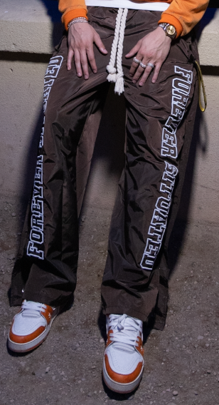 Forever Situated “Nylon Track” Pants (Brown)