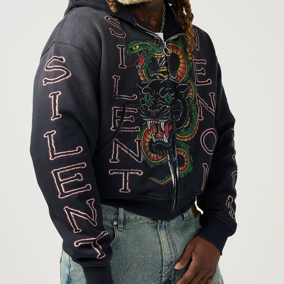 Duaa “Snake” Zip-Up Hoodie