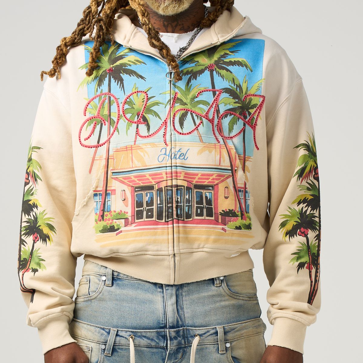 Duaa “Stay” Zip-Up Hoodie