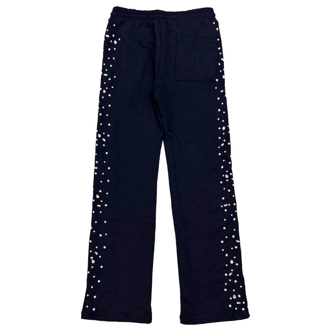 Reveer “Rhinestone” Sweatpants (Black)