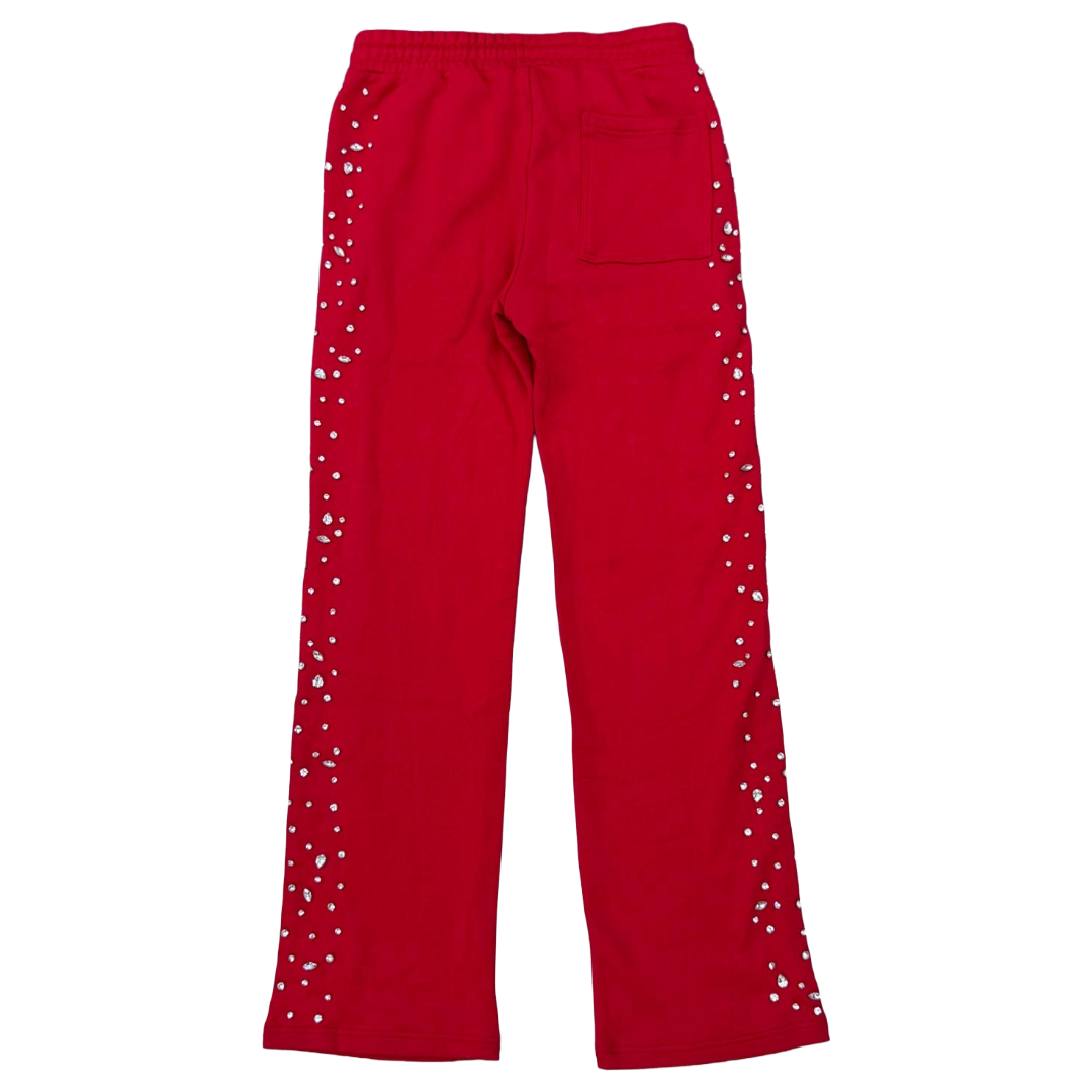 Reveer “Rhinestone” Sweatpants (Red)