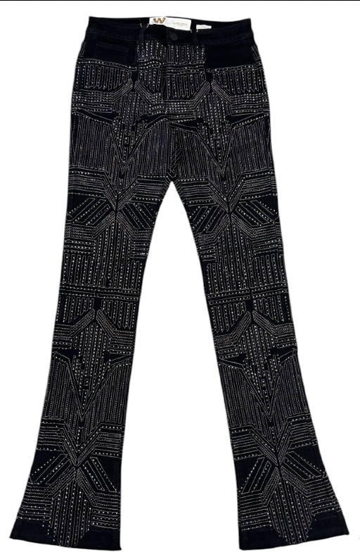 Waimea “Rhinestone” Stacked Jeans