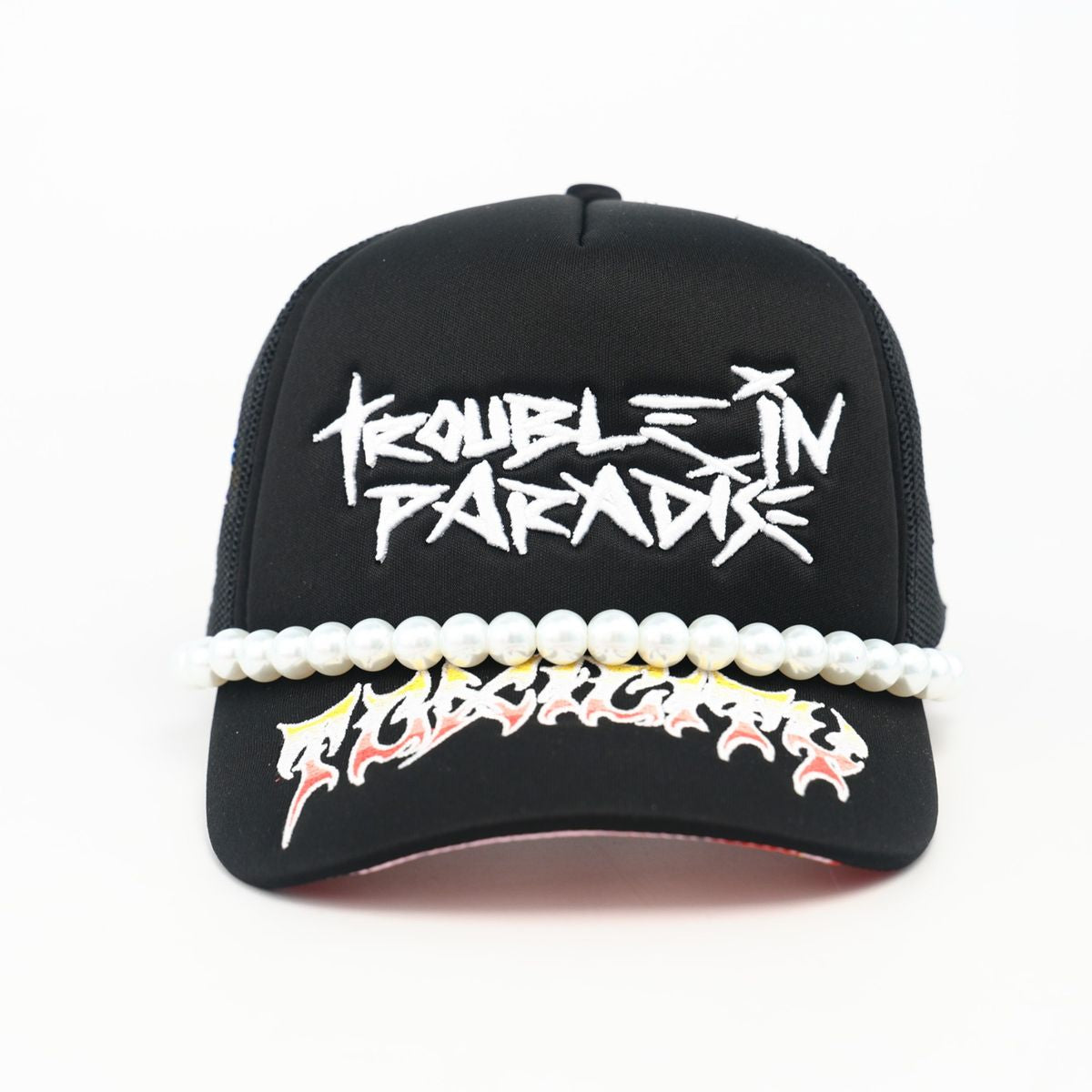 Dismissed “Trouble” Trucker Hat (Black)