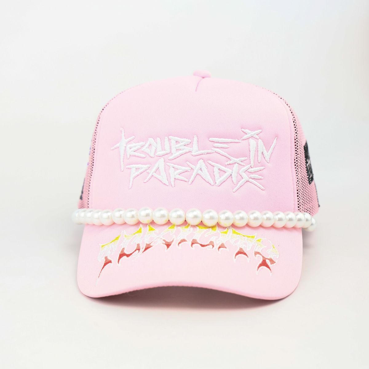 Dismissed “Trouble” Trucker Hat (Pink)