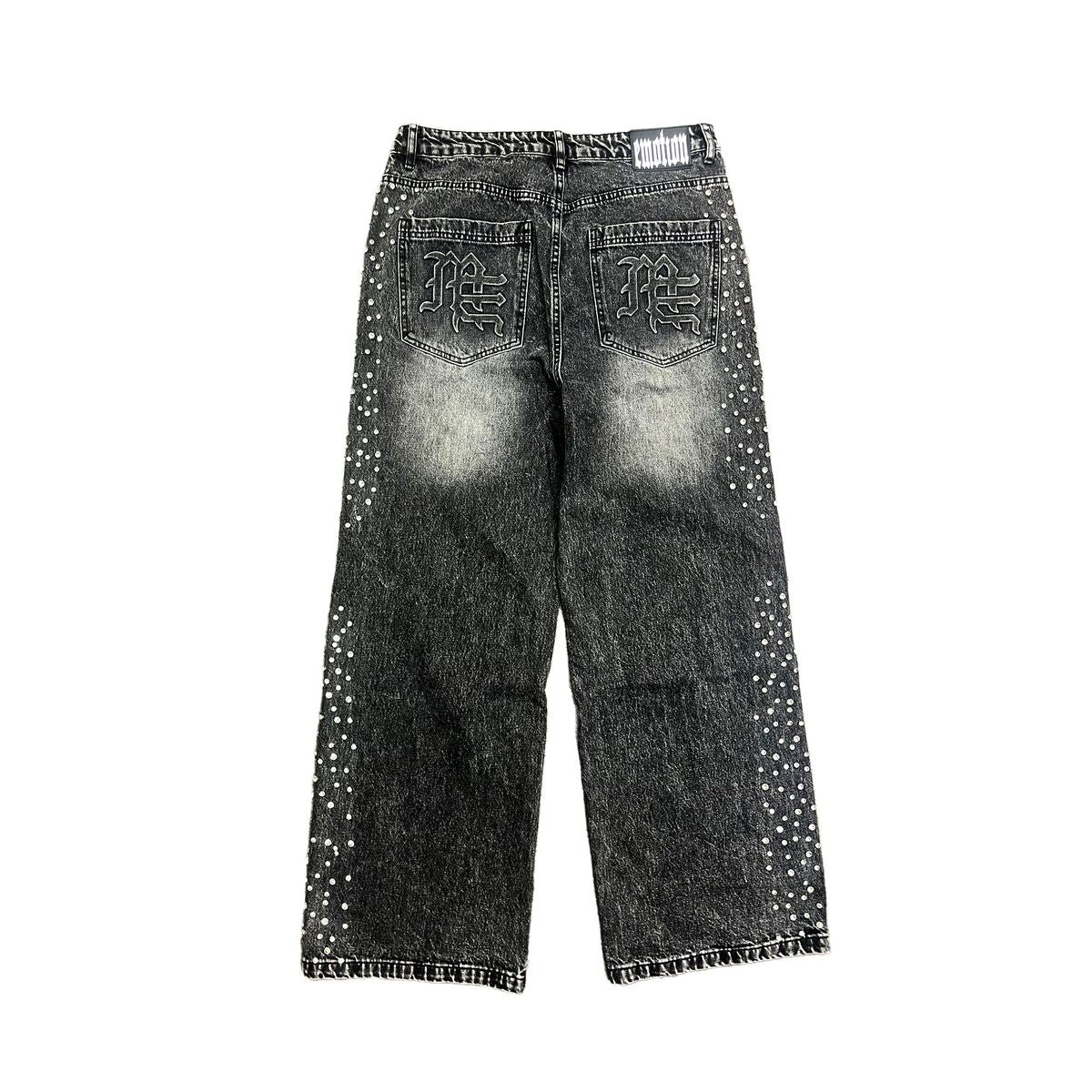Mixed Emotion “Stone Denim” Baggy Jeans (Black)