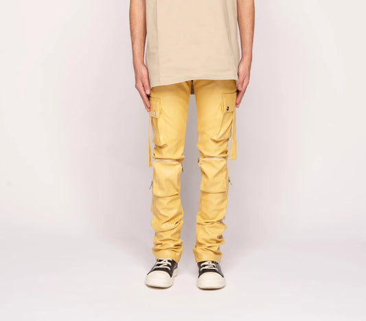 Pheelings "NEVER LOOK BACK" CARGO FLARE STACK LEATHER" (Yellow)