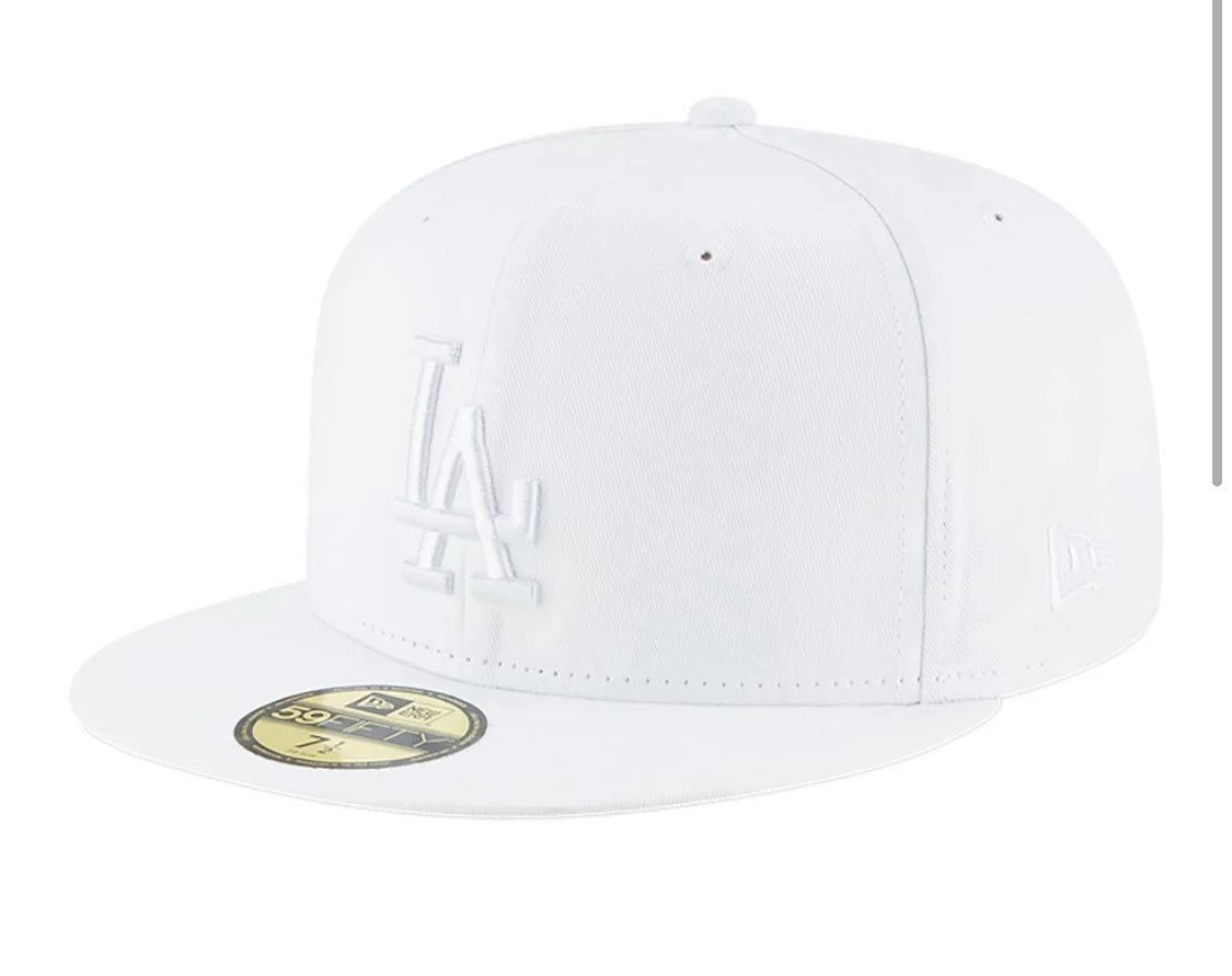 New Era 59Fifty Fitted  "Los Angeles Dodgers" Triple White 11591139