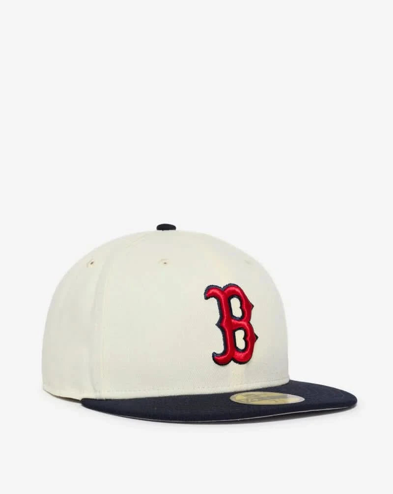 New Era 59Fifty Fitted "Boston Red Sox" Cream/Navy Blue 60439100